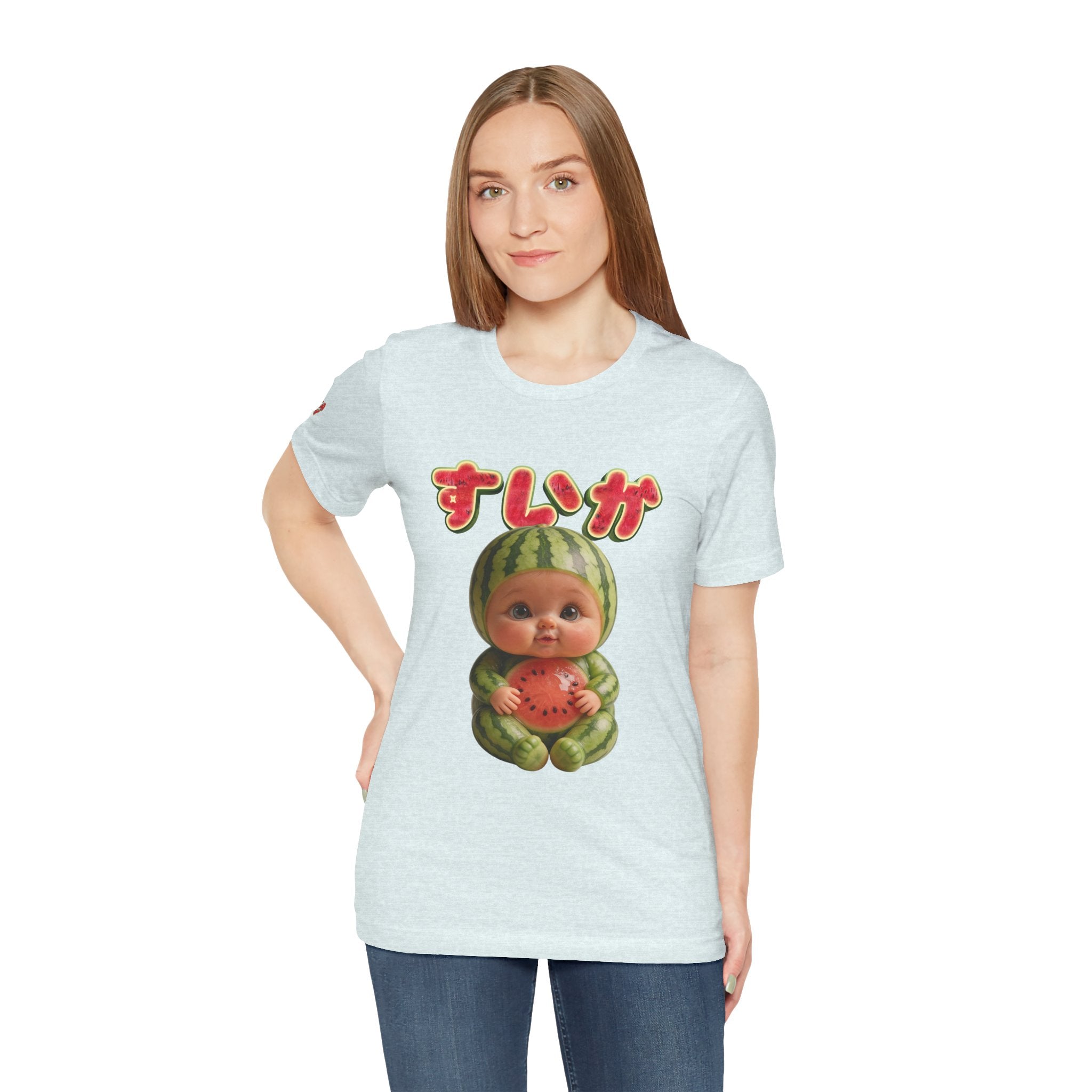 Watermelon Baby Graphic T Shirt Suika Baby Cute Fruit Design | Unisex Jersey Short Sleeve Tee