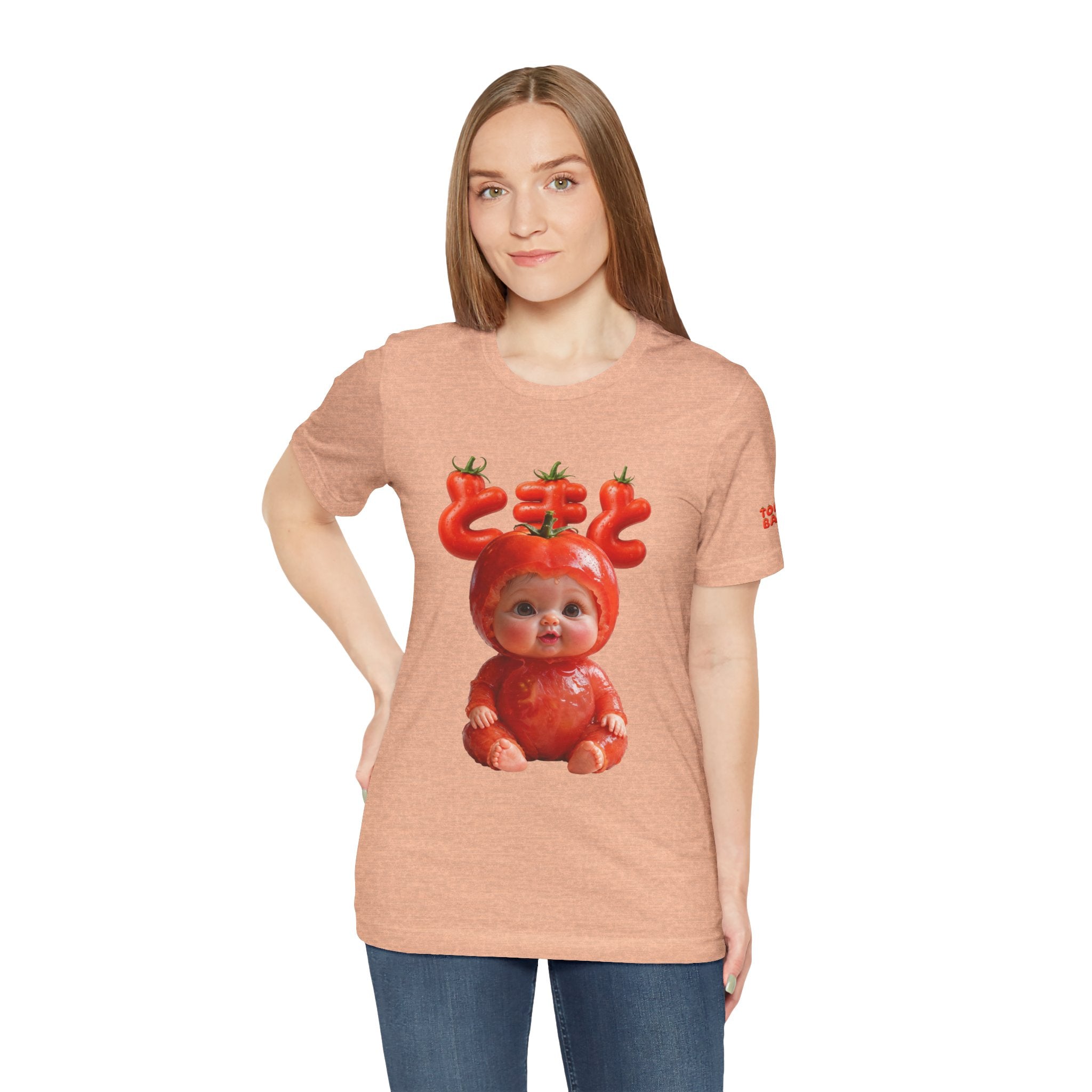 Tomato Baby Graphic T Shirt Funny Food Baby Tee | Unisex Jersey Short Sleeve Tee