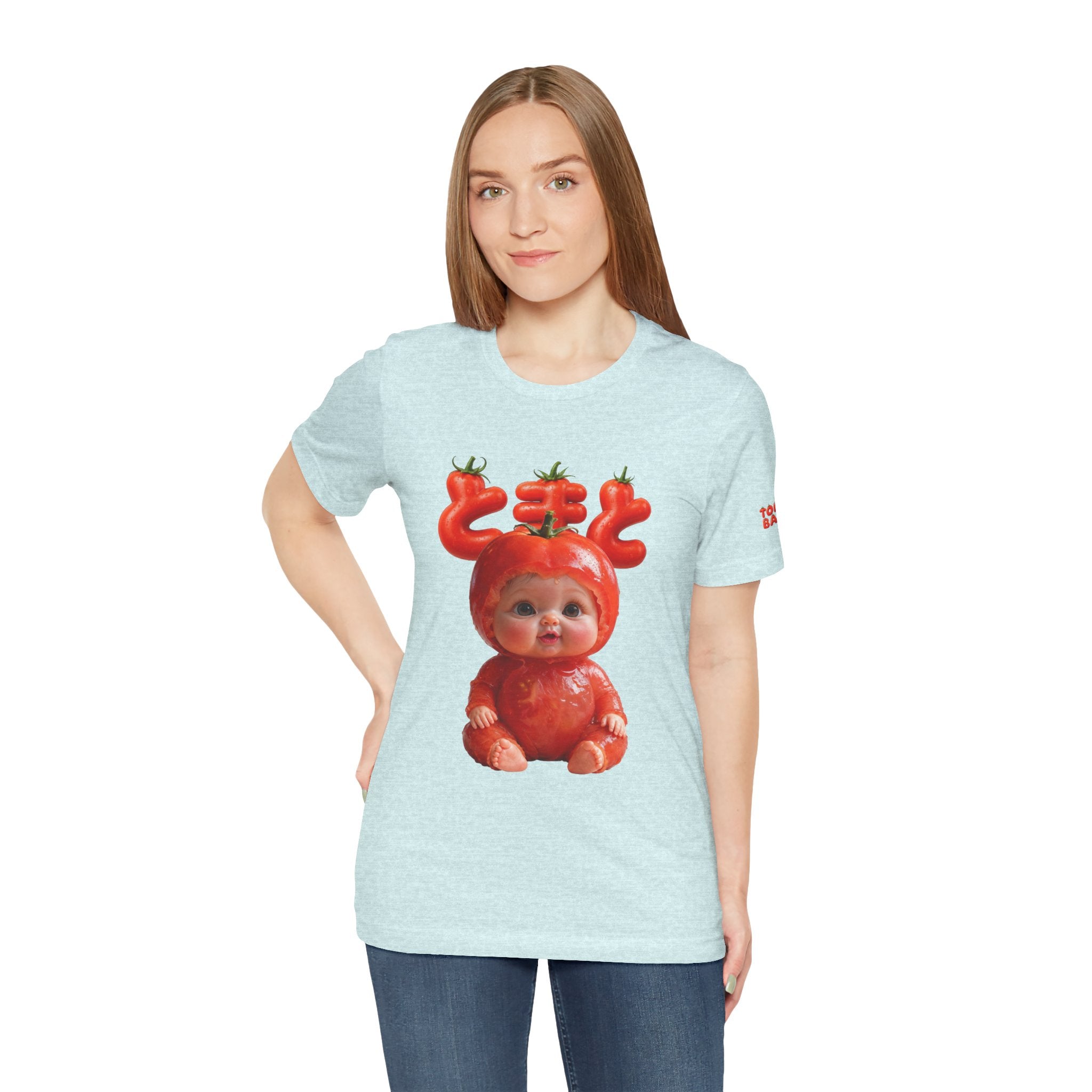 Tomato Baby Graphic T Shirt Funny Food Baby Tee | Unisex Jersey Short Sleeve Tee