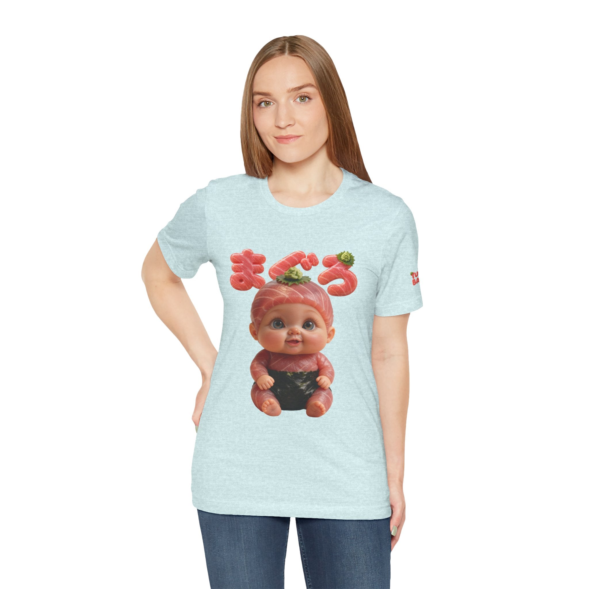 Tuna Baby Graphic T Shirt Sushi Character Japanese Text | Unisex Jersey Short Sleeve Tee