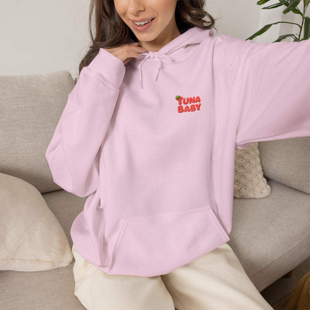 Tuna Baby Hoodie Maguro Sushi Character Japanese Text | Unisex Heavy Blend™ Hooded Sweatshirt