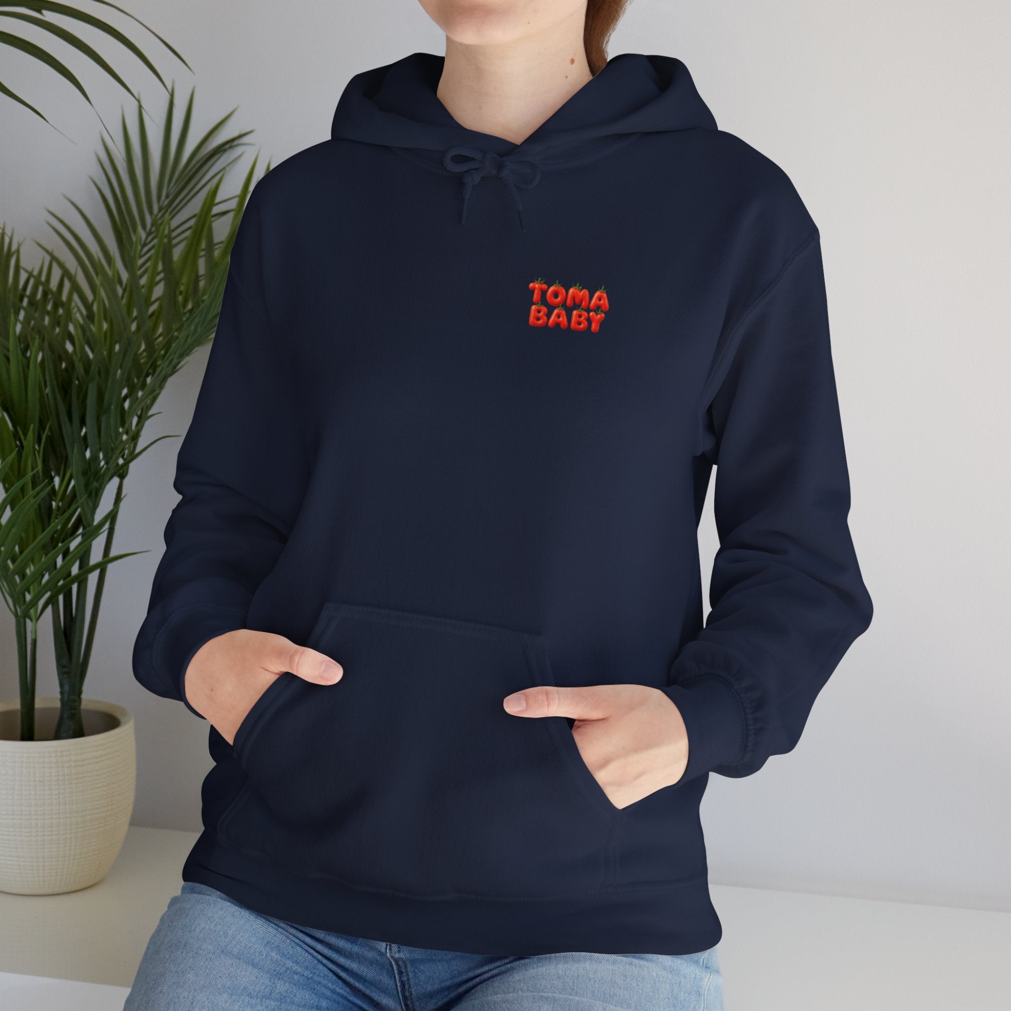 Tomato Baby Hoodie Back Print (YouTube Store Edition) | Unisex Heavy Blend™ Hooded Sweatshirt