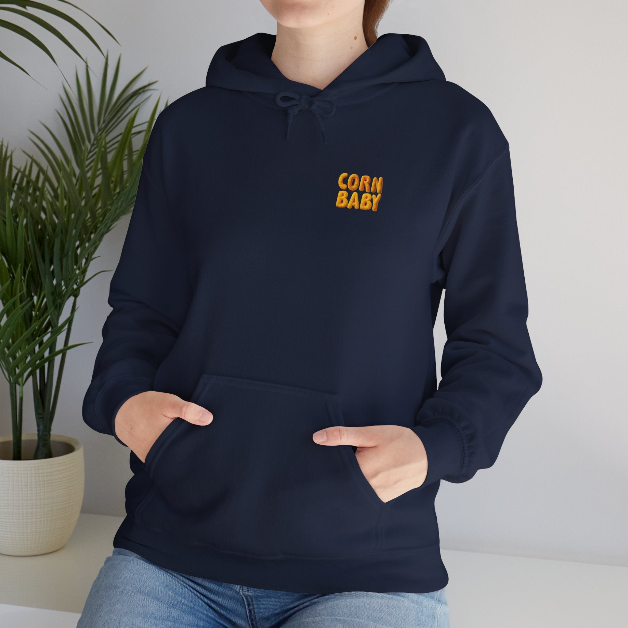 Corn Baby Hoodie Cute Character Sweatshirt Unisex Graphic Kawaii Hoodie | Unisex Heavy Blend™ Hooded Sweatshirt