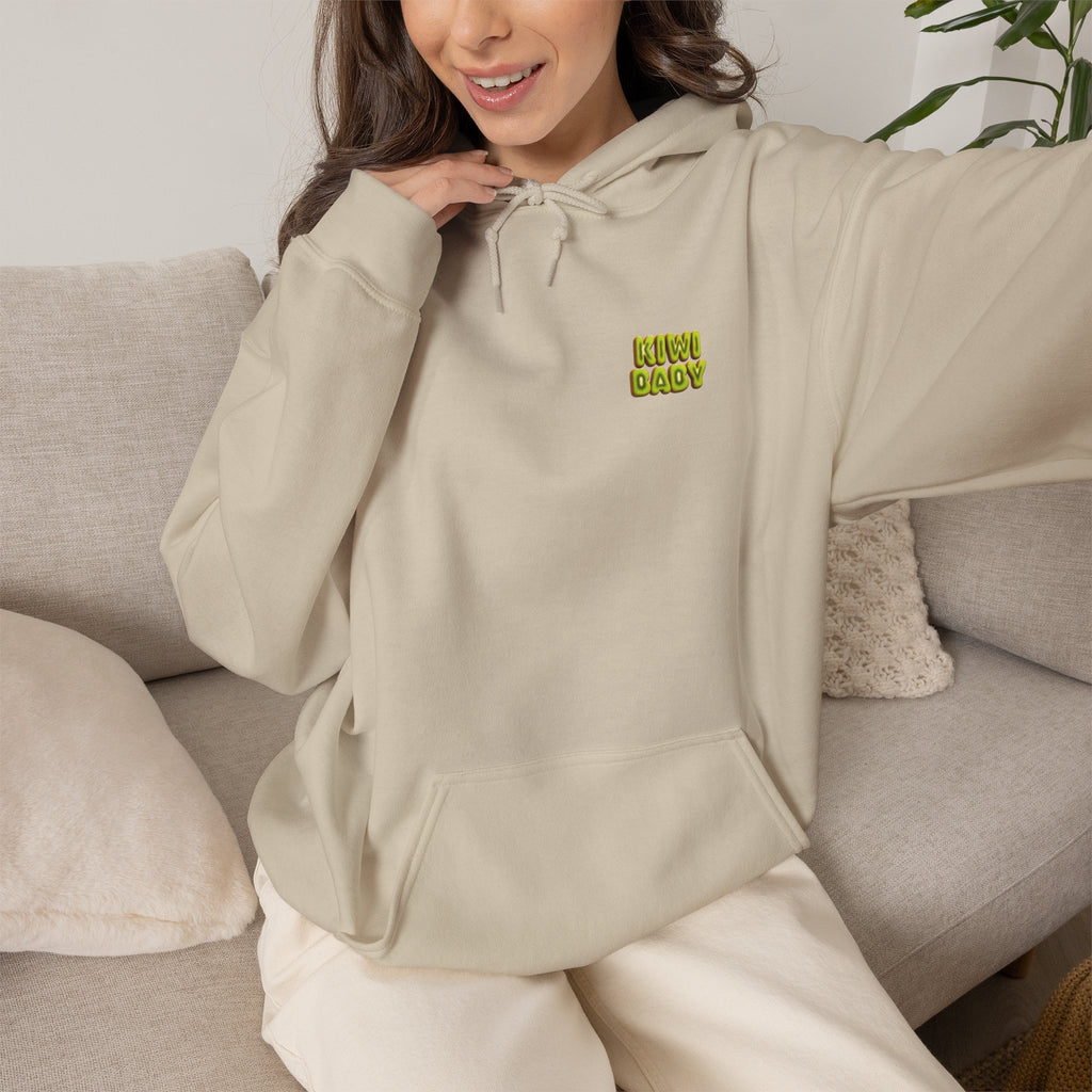 Kiwi Baby Hoodie Cute Fruit Character Back Print | Unisex Heavy Blend™ Hooded Sweatshirt