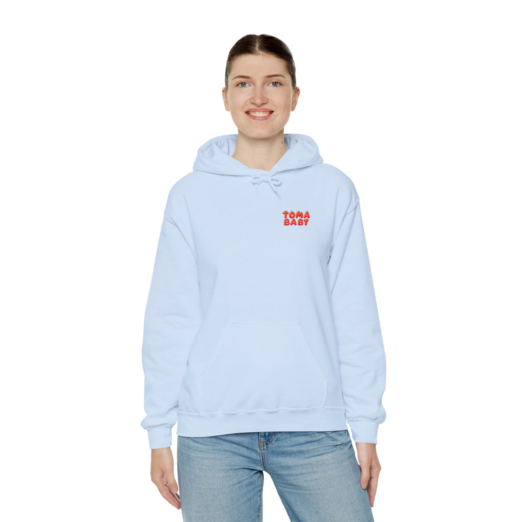 Tomato Baby Hoodie Back Print (YouTube Store Edition) | Unisex Heavy Blend™ Hooded Sweatshirt