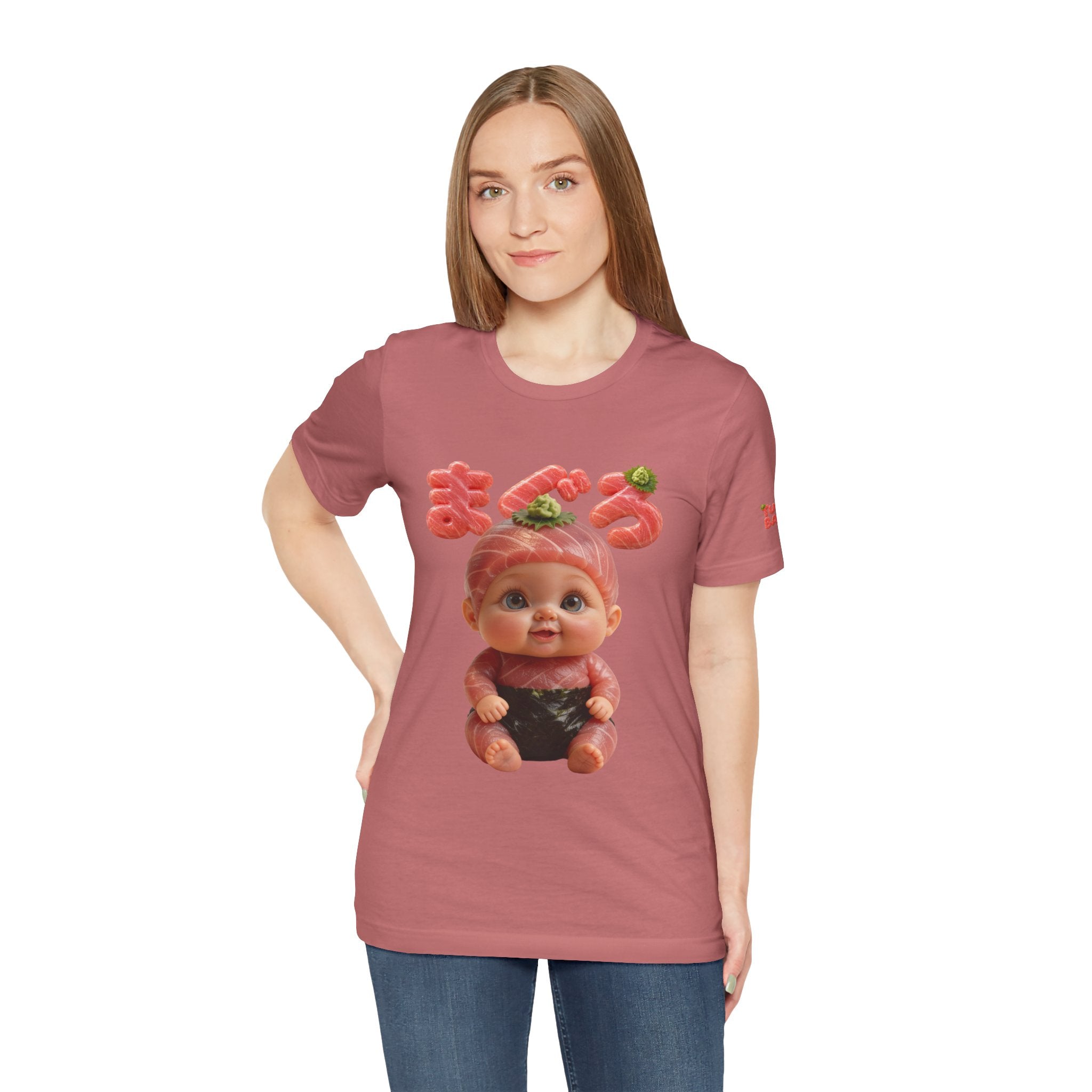 Tuna Baby Graphic T Shirt Sushi Character Japanese Text | Unisex Jersey Short Sleeve Tee