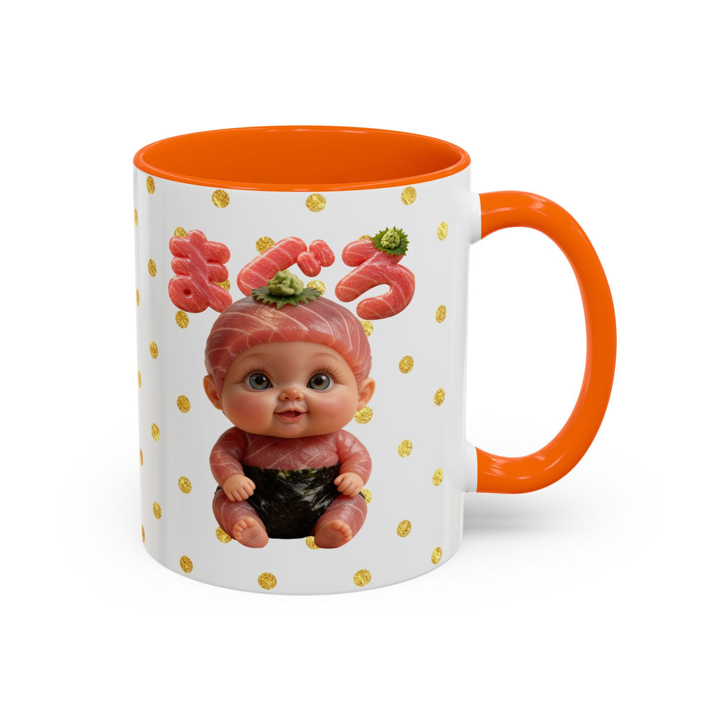 Tuna Baby Mug Maguro Sushi Character (YouTube Store Edition) | Accent Coffee Mug (11oz)