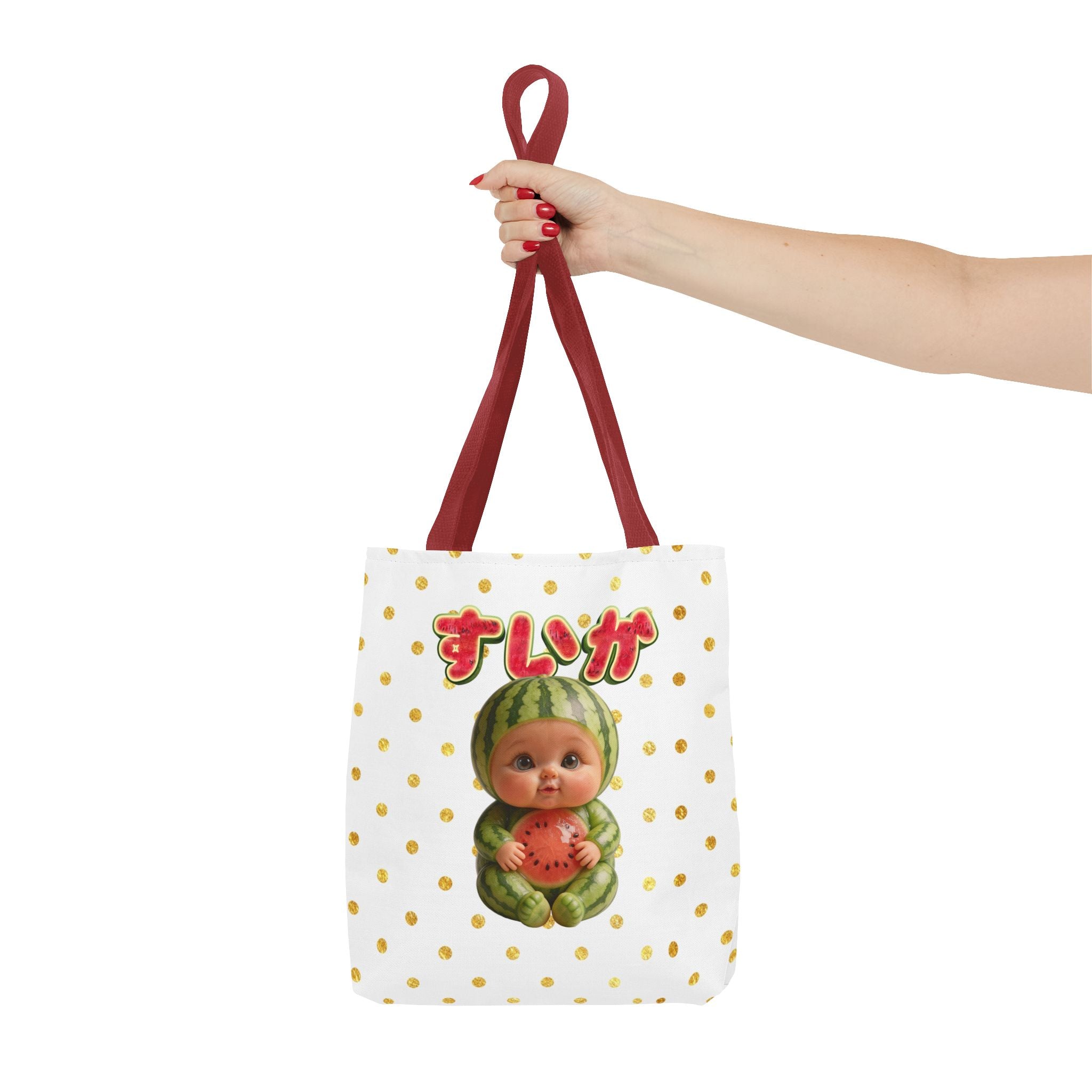 Watermelon Baby Tote Bag Cute Japanese Character Design | Tote Bag (AOP)
