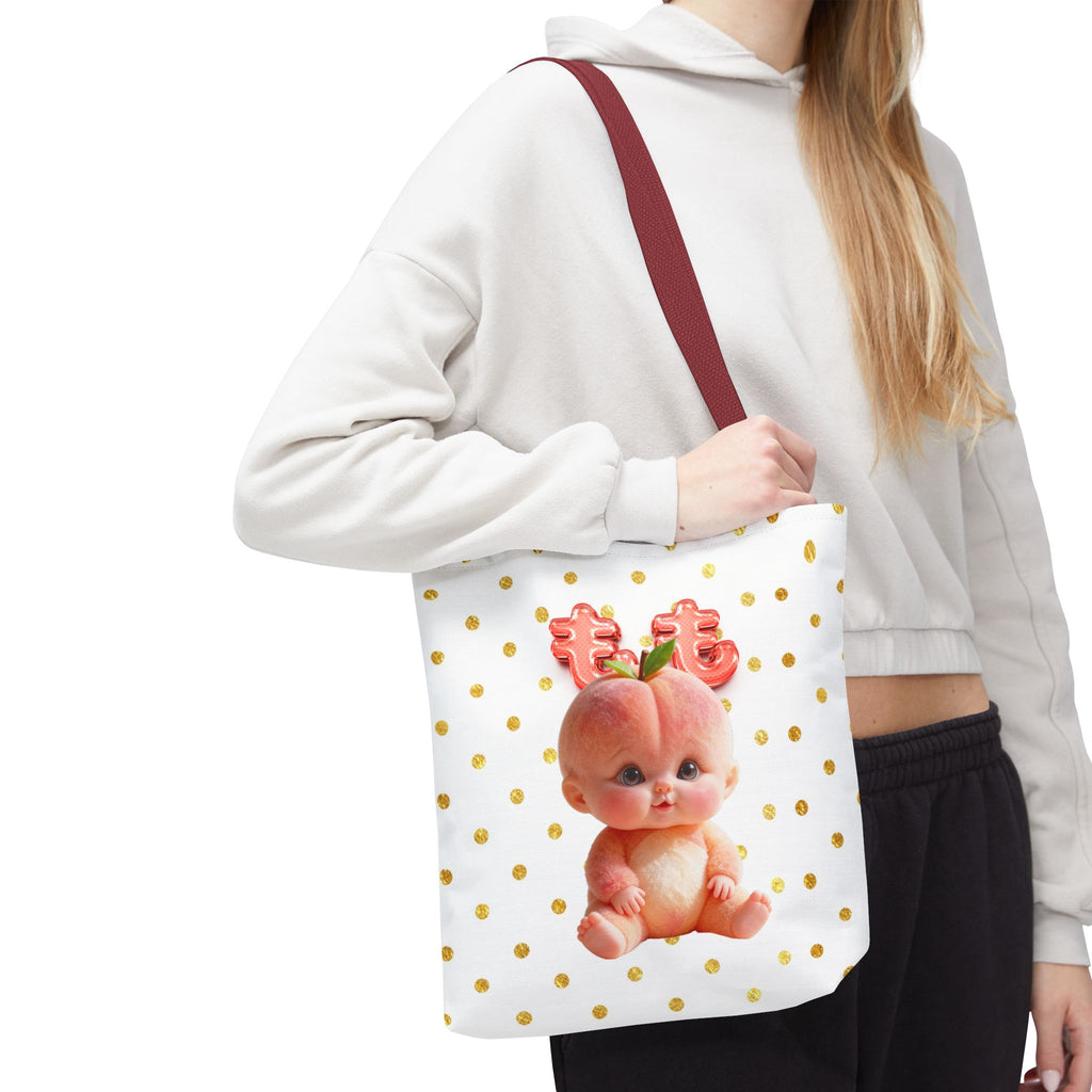 Peach Baby Kawaii Tote Bag – Cute Japanese Baby Character (YouTube Shopping Edition)