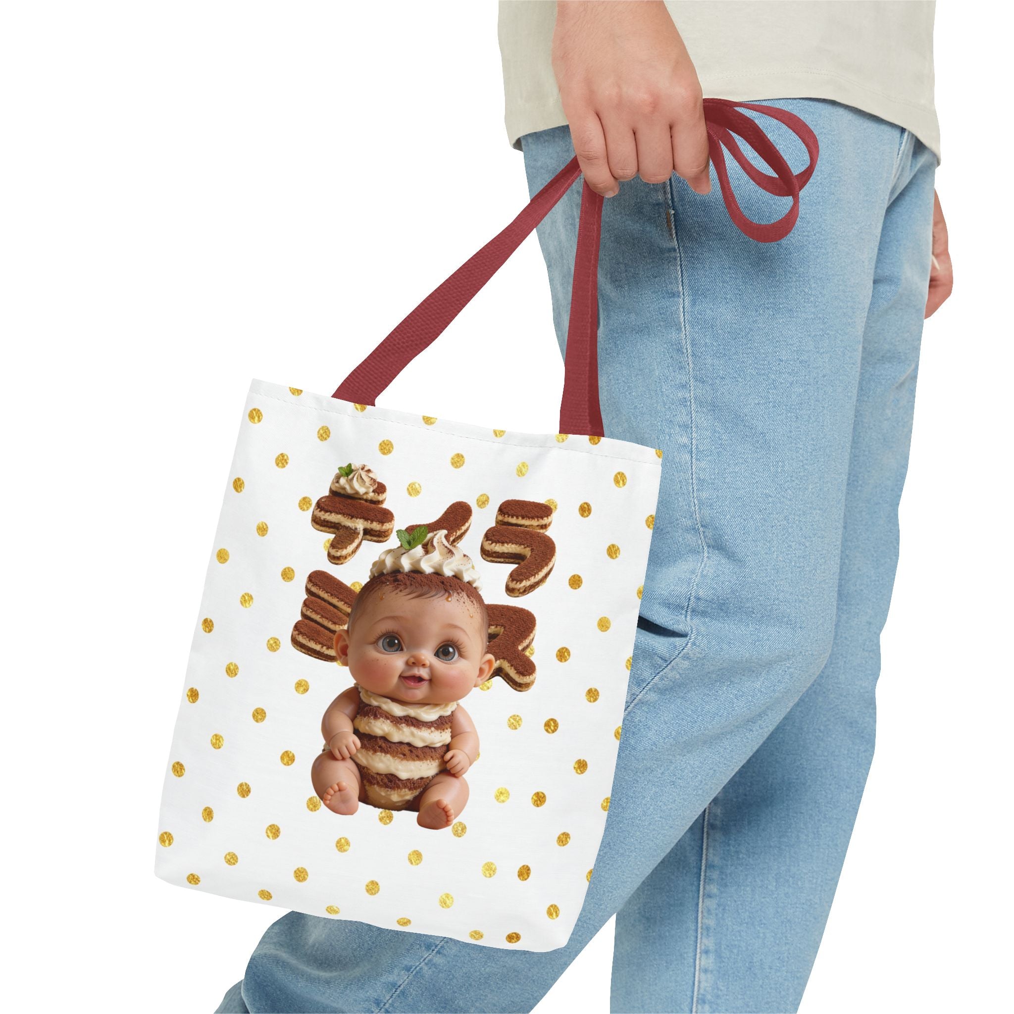 TiraBaby Tote Bag Tiramisu Dessert Character (YouTube Store Edition) | Tote Bag (AOP)