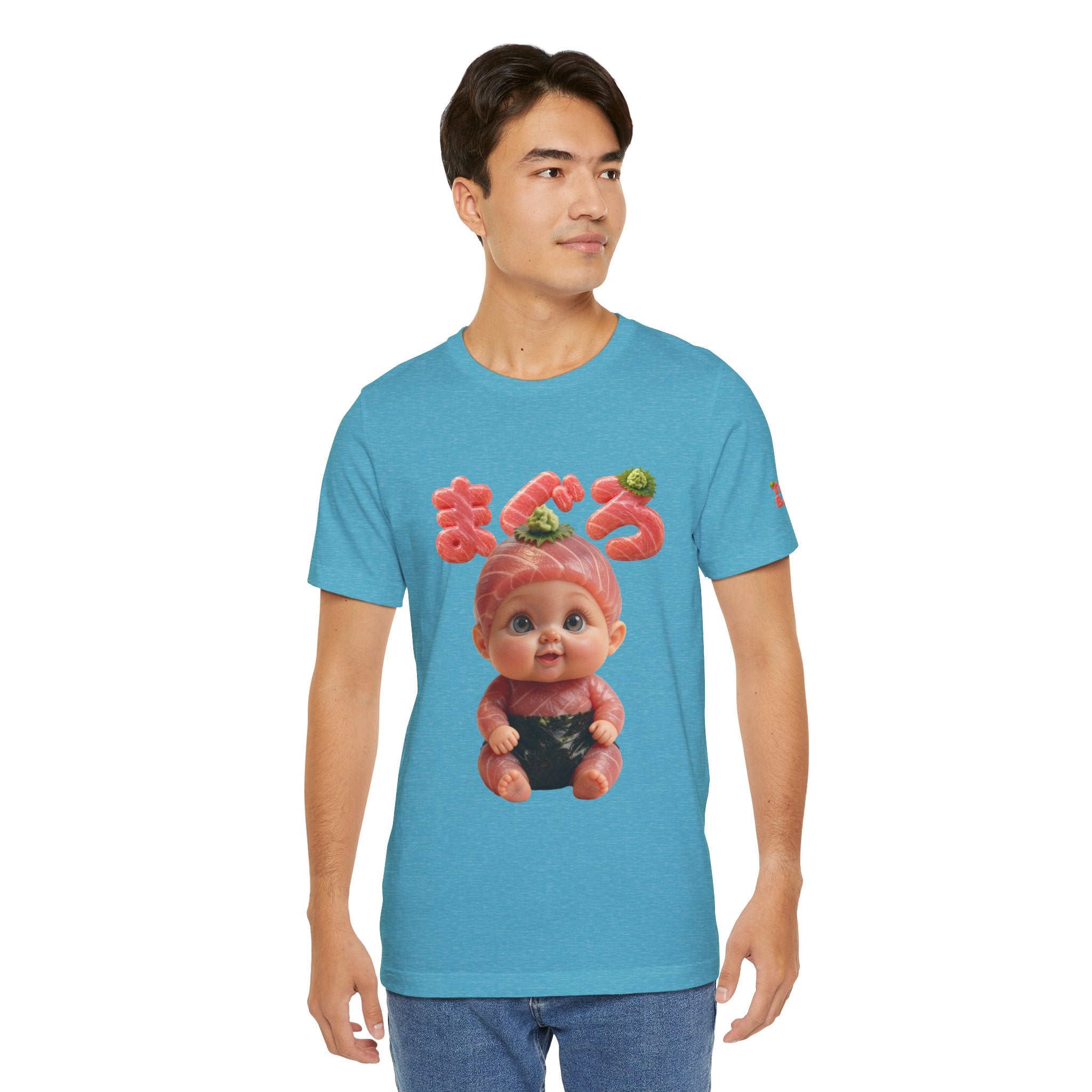 Tuna Baby Graphic T Shirt Sushi Character Japanese Text | Unisex Jersey Short Sleeve Tee