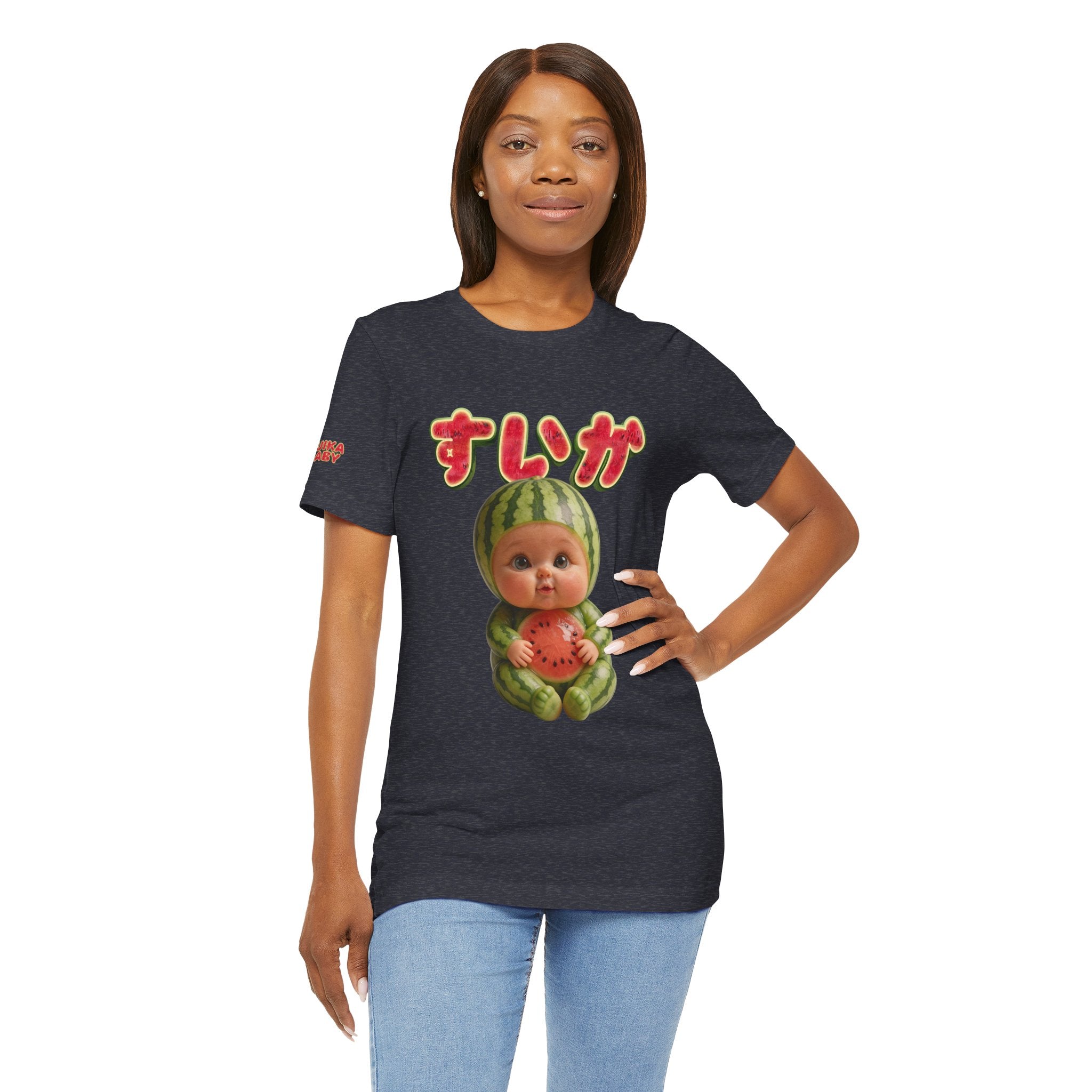 Watermelon Baby Graphic T Shirt Suika Baby Cute Fruit Design | Unisex Jersey Short Sleeve Tee