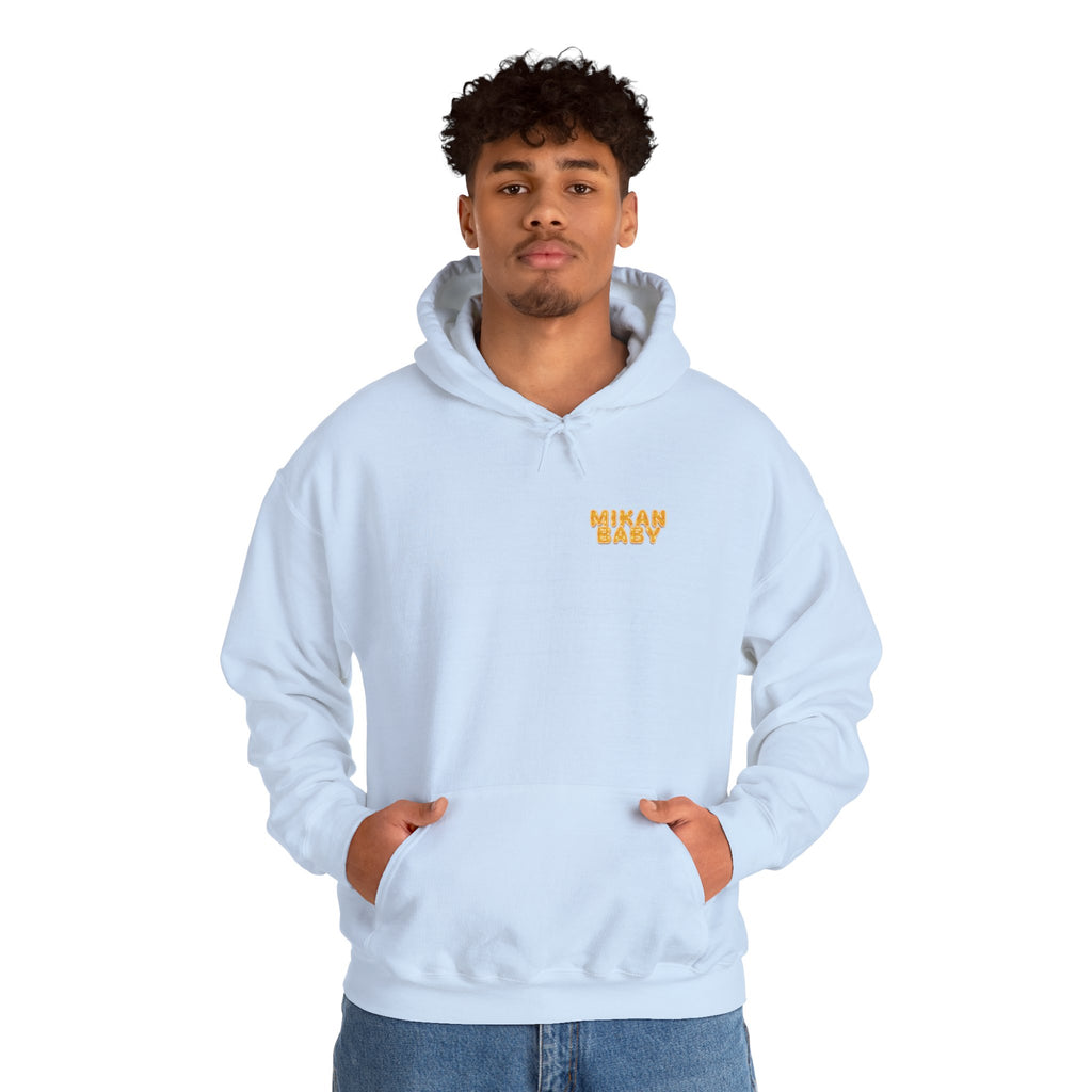 Unisex Hoodie Mikan Baby Cute Orange Character Graphic Sweatshirt (YouTube Store Edition) | Unisex Heavy Blend™ Hooded Sweatshirt