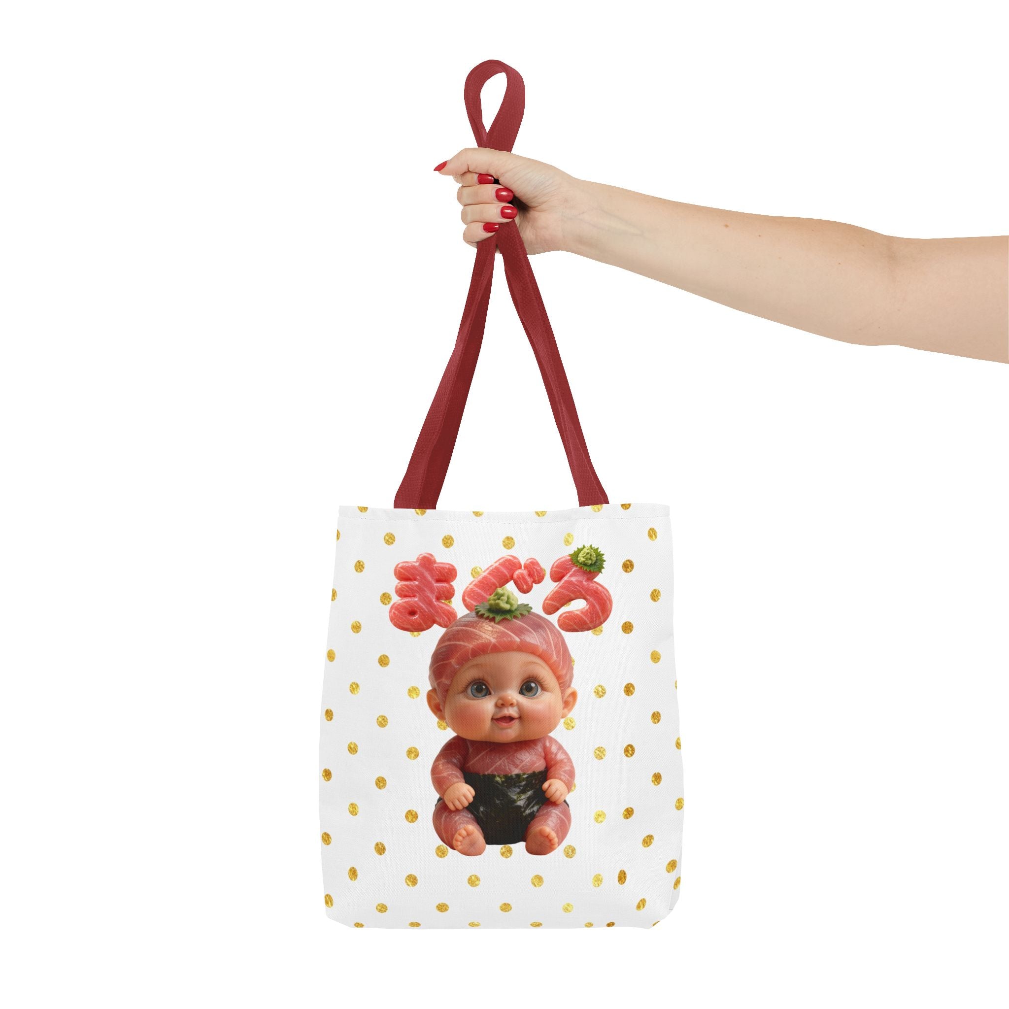 Tote Bag Tuna Baby Maguro Sushi Character Japanese Text | Tote Bag (AOP)