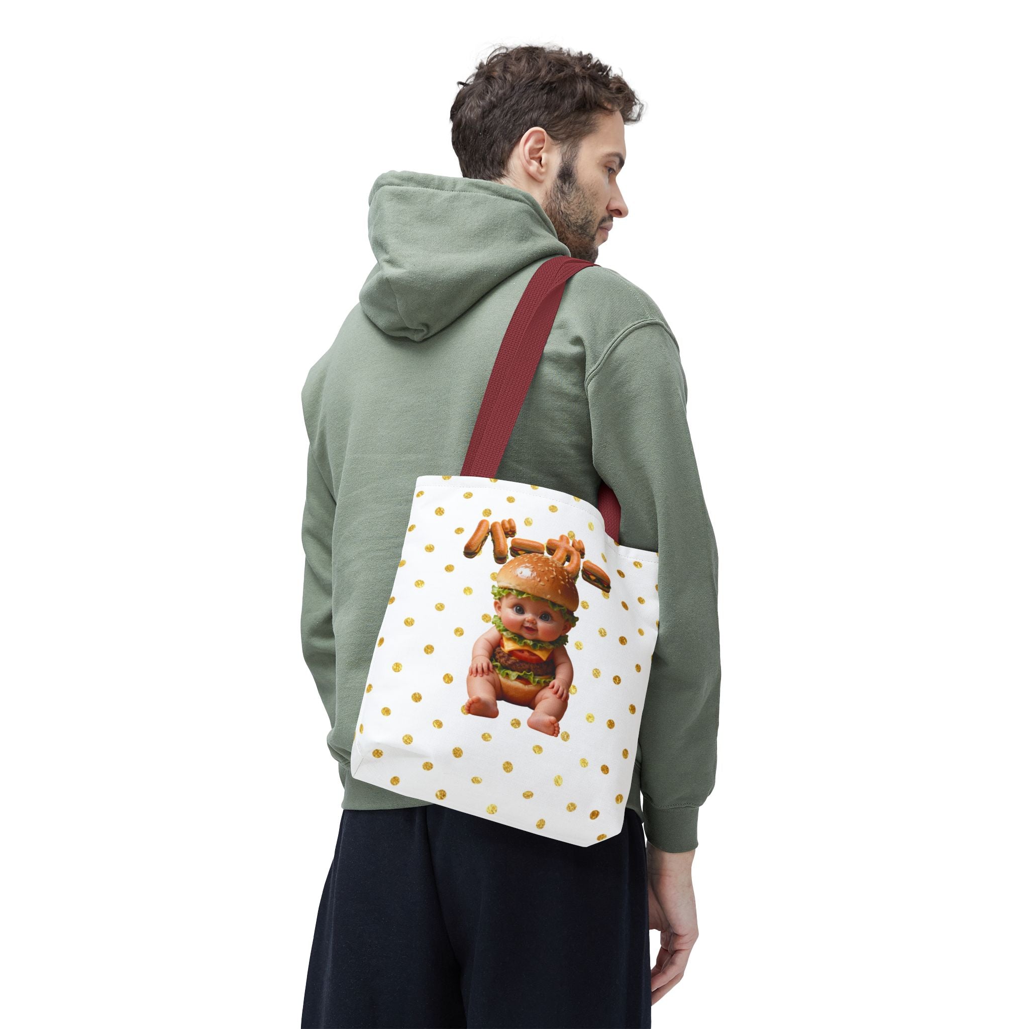 Burger Baby Tote Bag Cute Food Character (YouTube Store Edition) | Tote Bag (AOP)