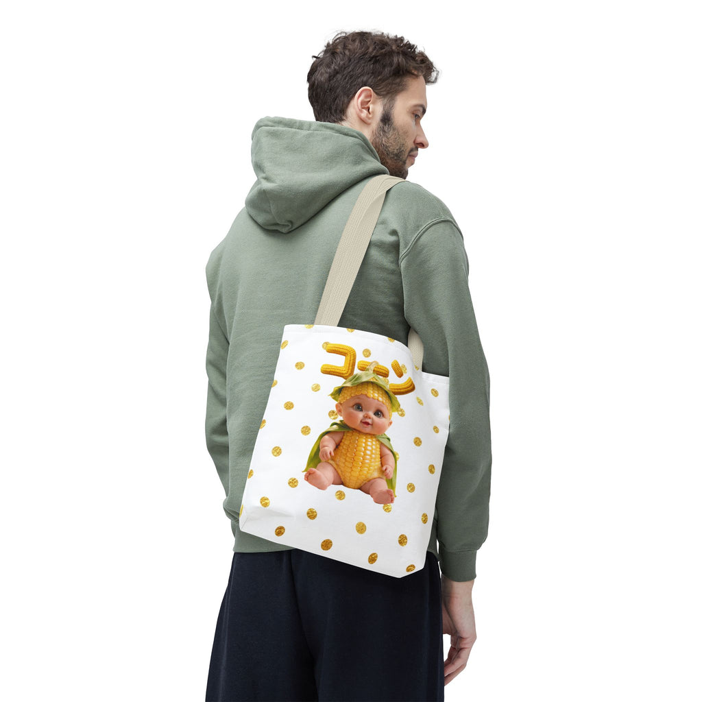 Corn Baby Tote Bag Cute Food Character Canvas Bag (YouTube Store Edition) | Tote Bag (AOP)