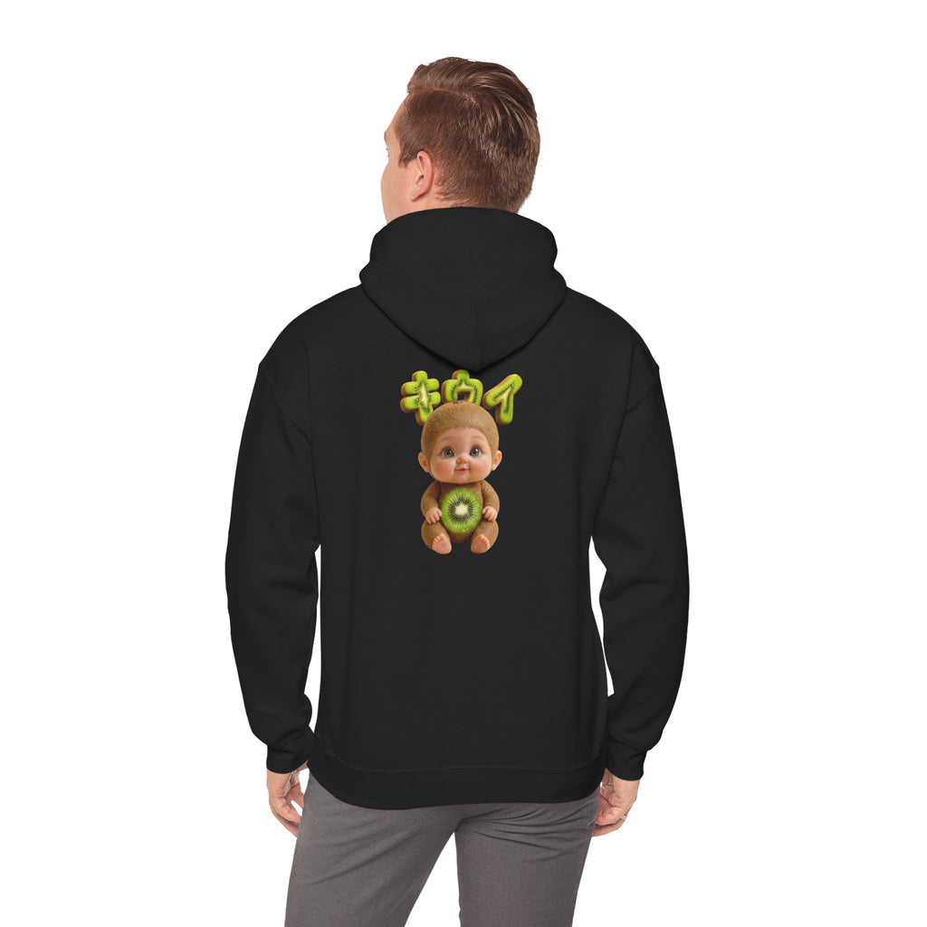 Kiwi Baby Hoodie Cute Fruit Character Back Print (YouTube Store Edition) | Unisex Heavy Blend™ Hooded Sweatshirt