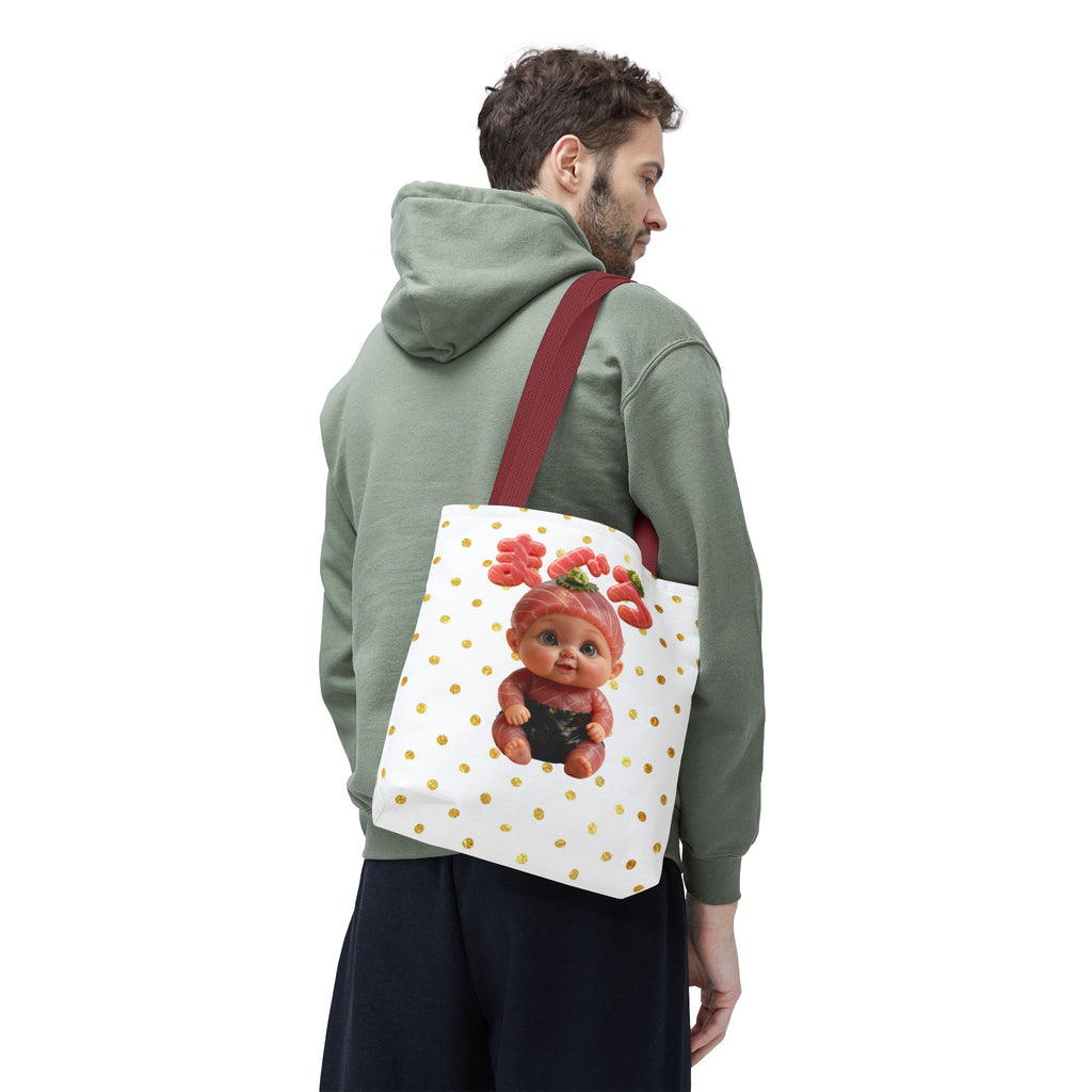 Tote Bag Tuna Baby Maguro Sushi Character Japanese Text | Tote Bag (AOP)