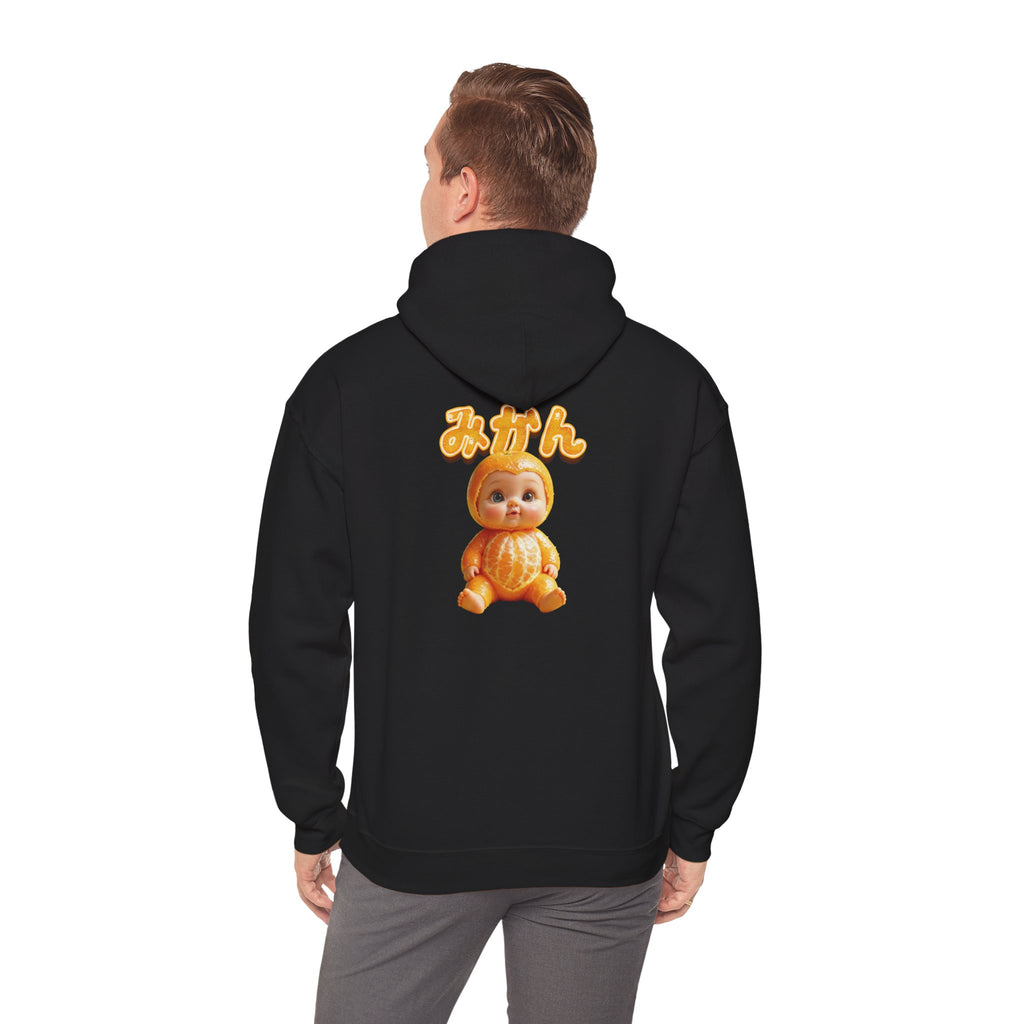 Unisex Hoodie Mikan Baby Cute Orange Character Graphic Sweatshirt (YouTube Store Edition) | Unisex Heavy Blend™ Hooded Sweatshirt