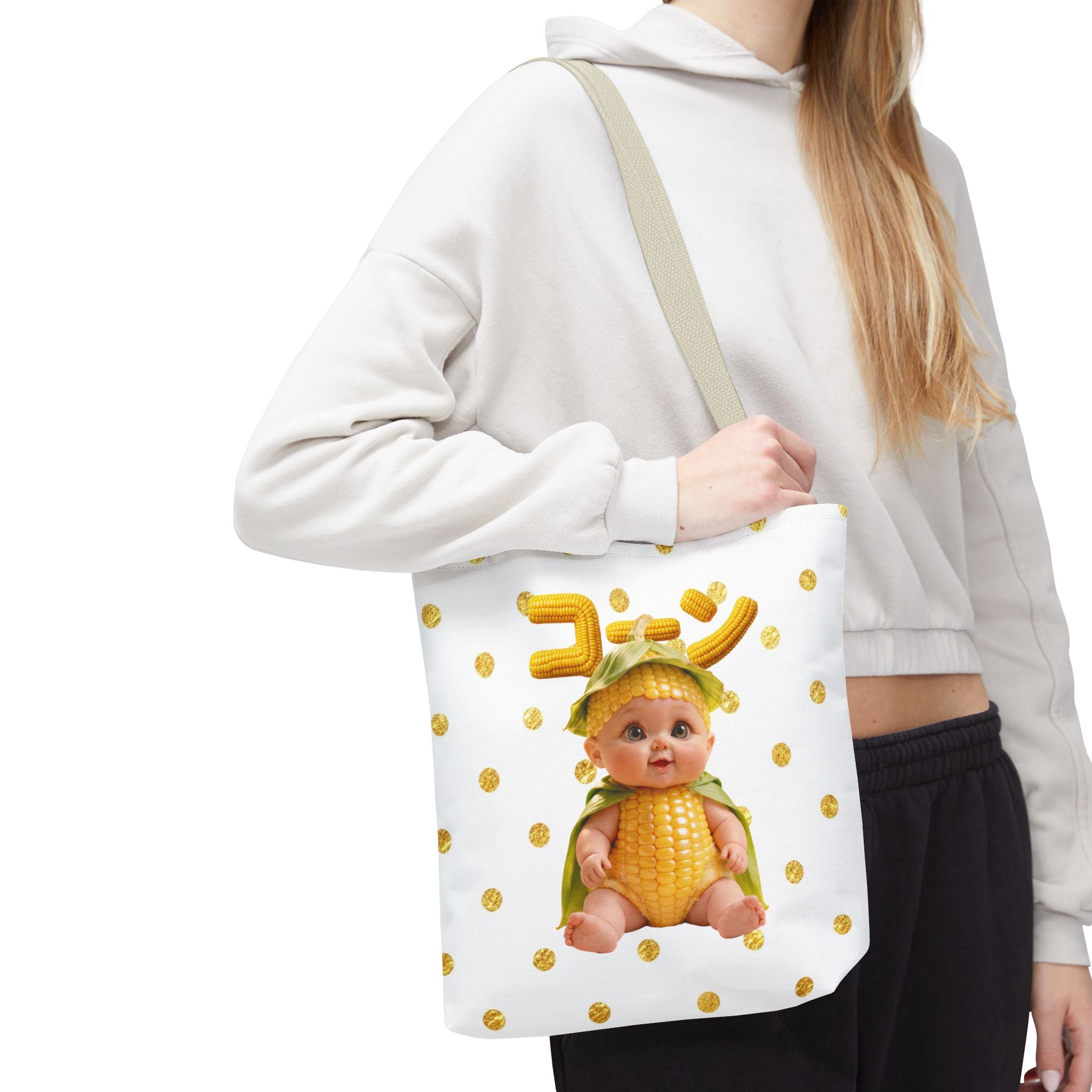 Corn Baby Tote Bag Cute Food Character Canvas Bag (YouTube Store Edition) | Tote Bag (AOP)