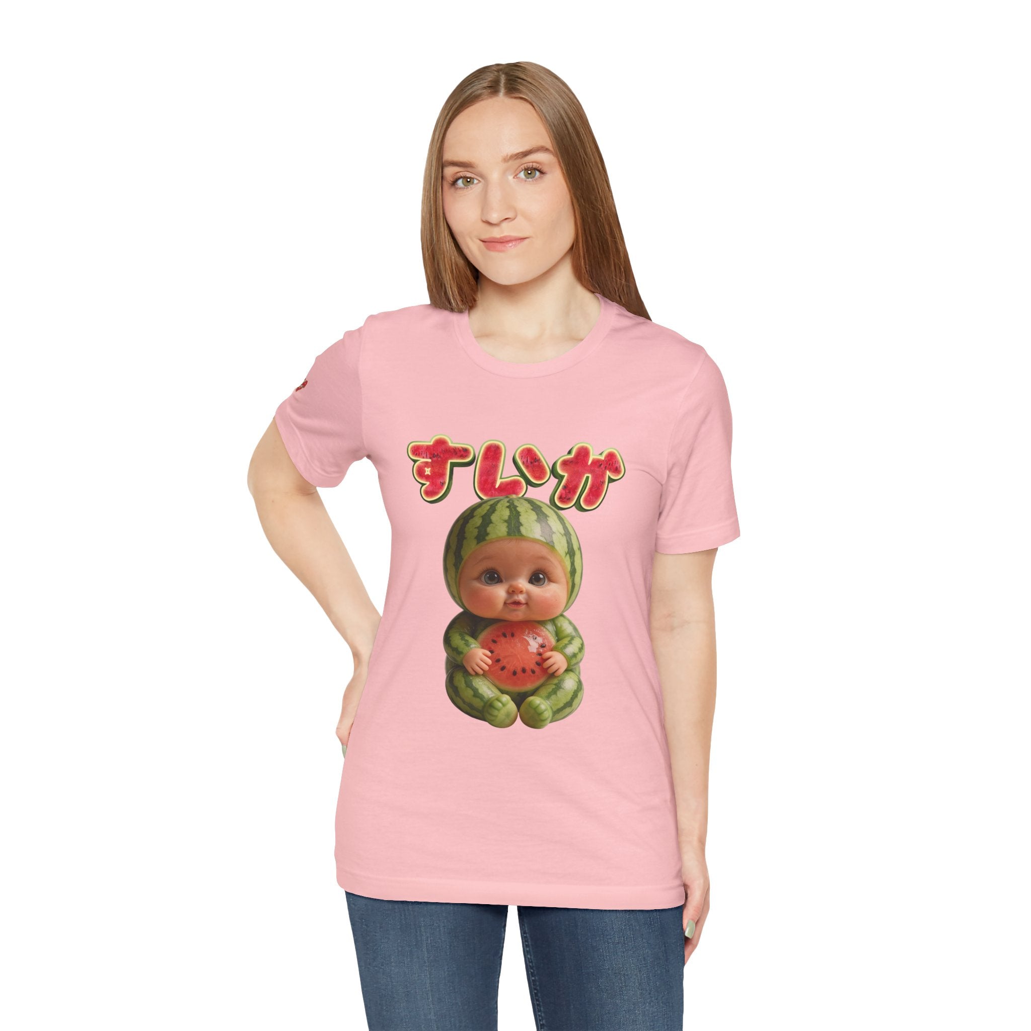 Watermelon Baby Graphic T Shirt Suika Baby Cute Fruit Design | Unisex Jersey Short Sleeve Tee (YouTube Shopping Edition)