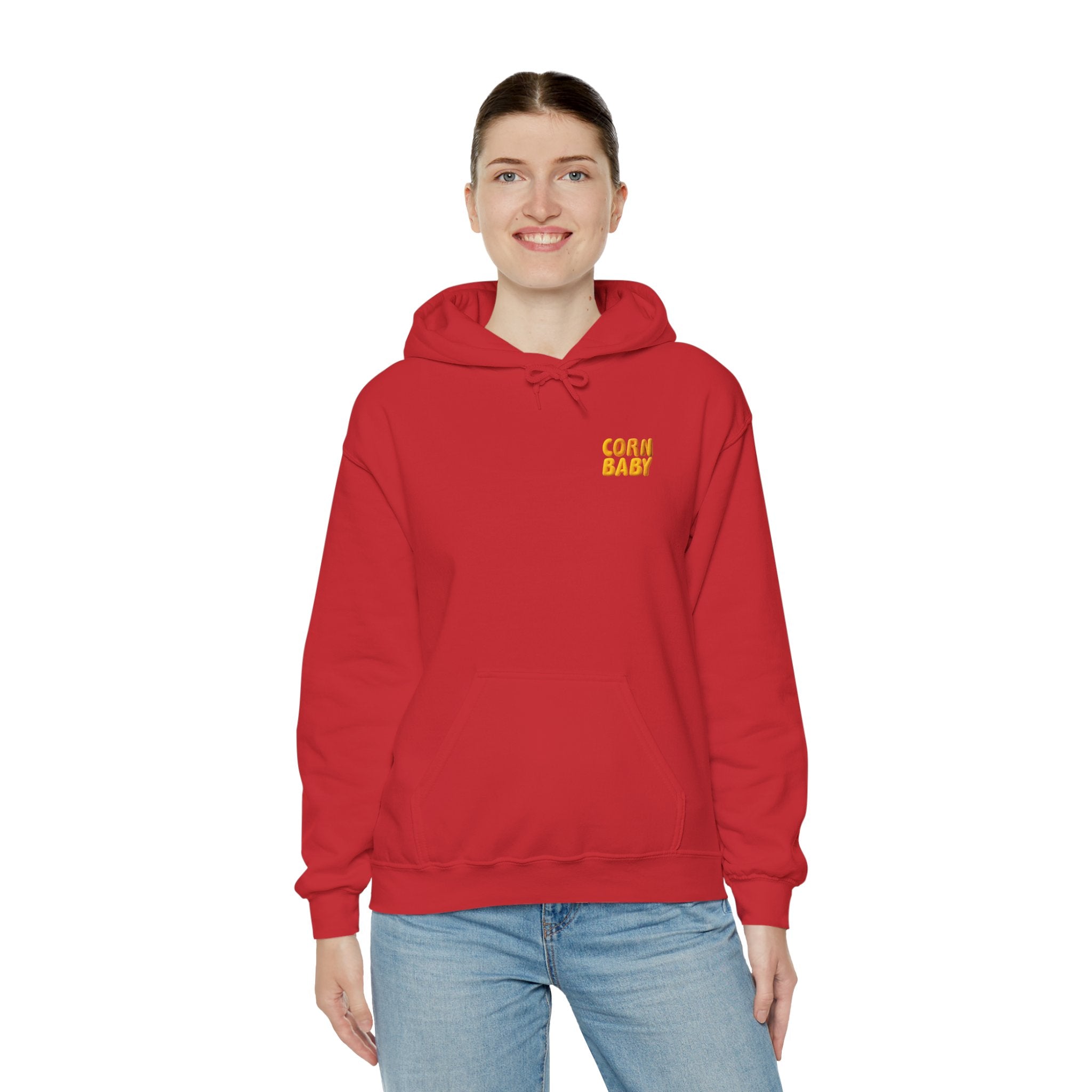 Corn Baby Hoodie Cute Character Sweatshirt Unisex Graphic Kawaii Hoodie | Unisex Heavy Blend™ Hooded Sweatshirt