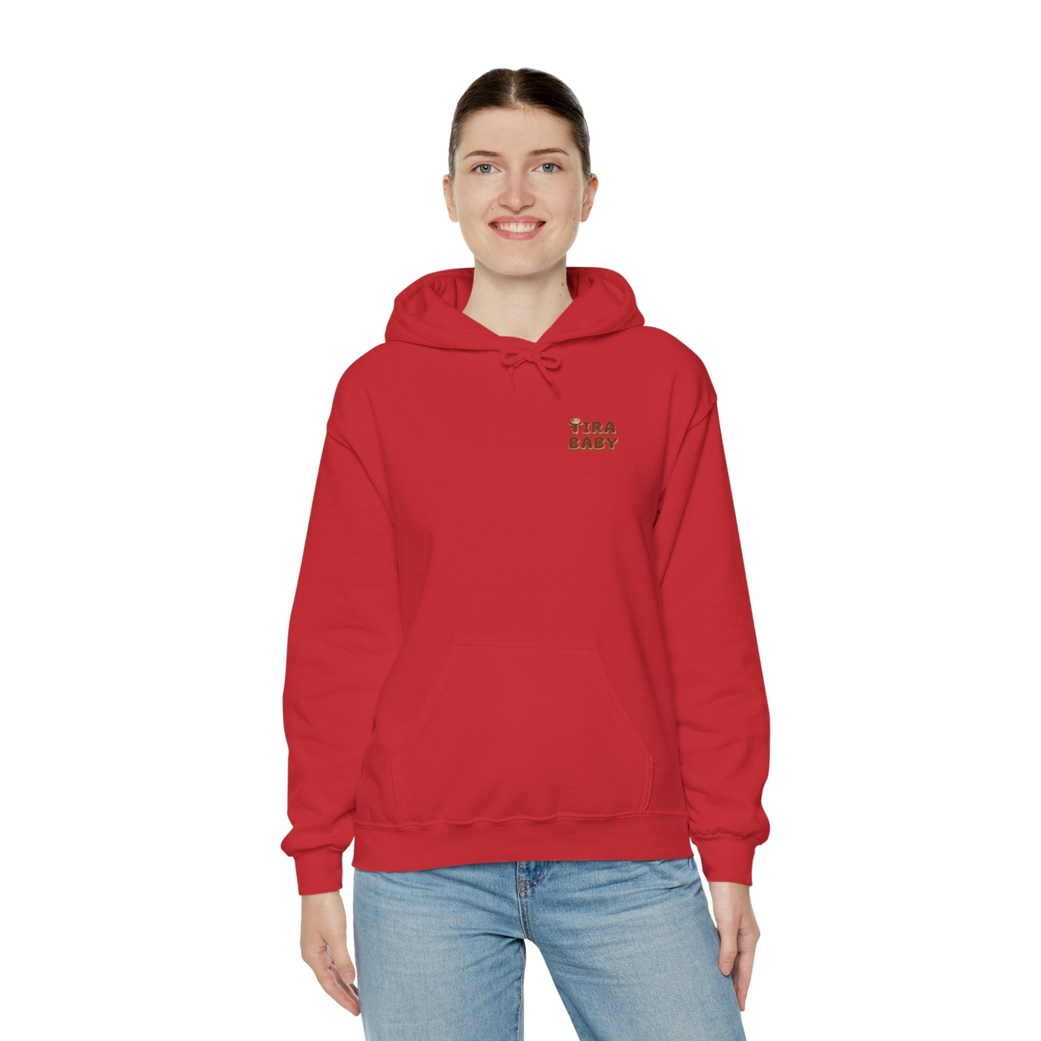 TiraBaby Graphic Hoodie Tiramisu Dessert Character (YouTube Store Edition) | Unisex Heavy Blend™ Hooded Sweatshirt