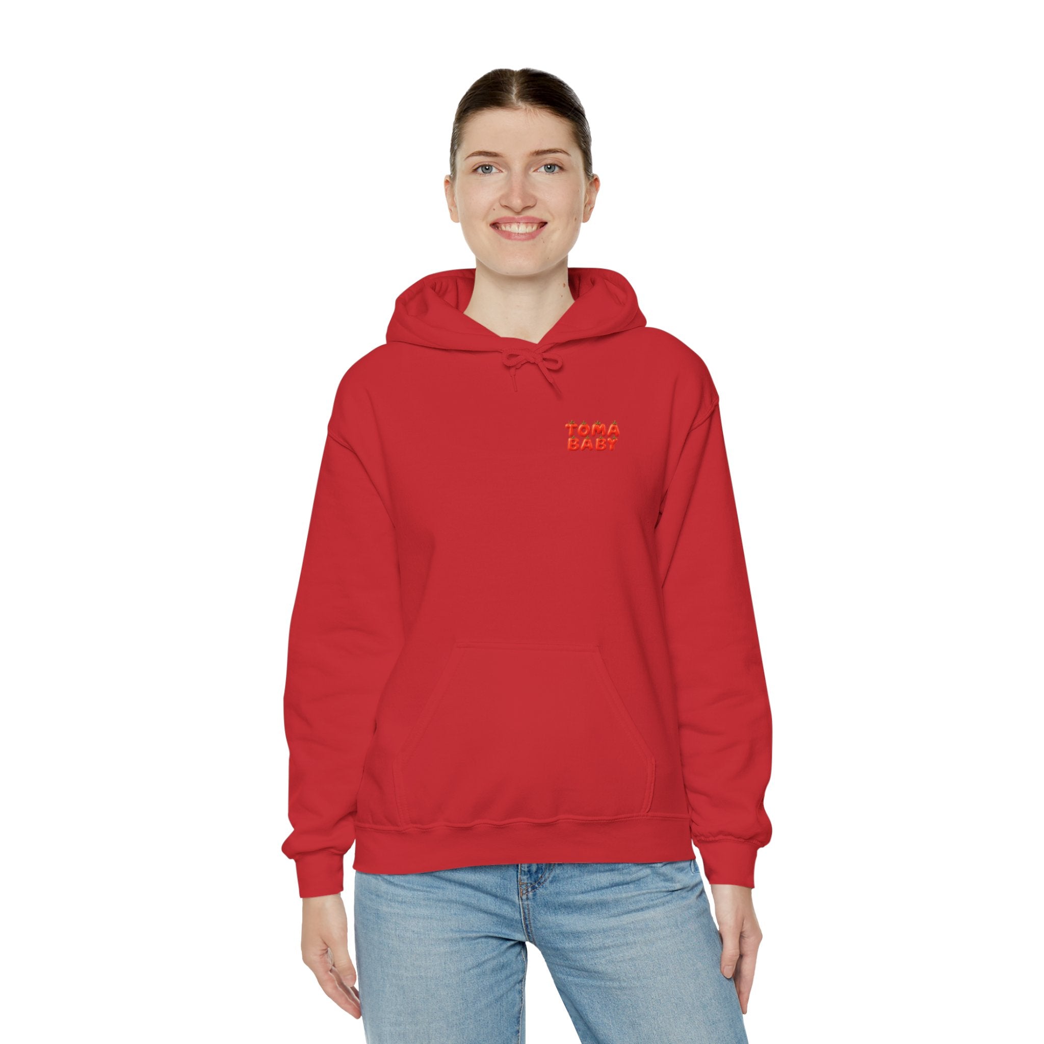 Tomato Baby Hoodie Back Print (YouTube Store Edition) | Unisex Heavy Blend™ Hooded Sweatshirt