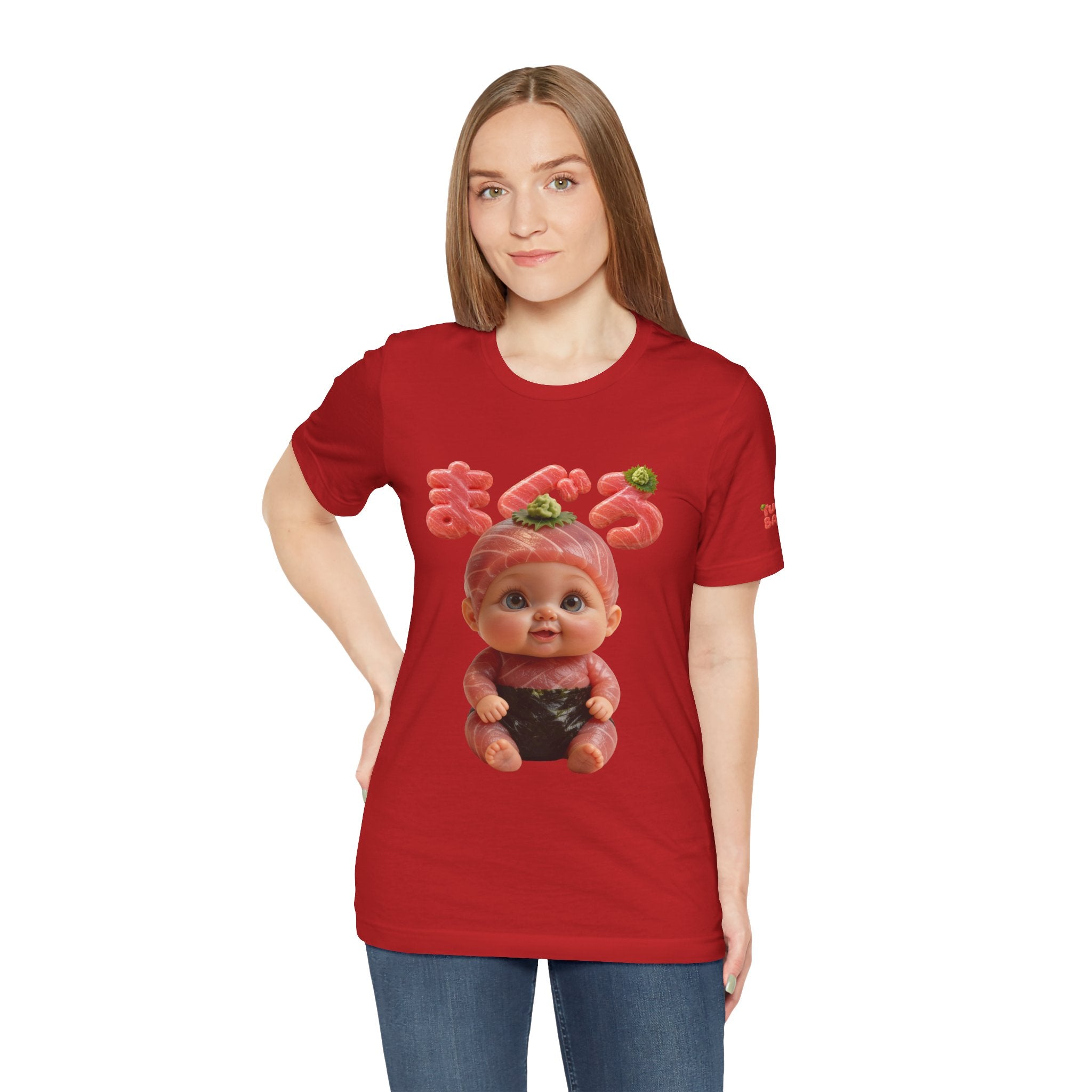 Tuna Baby Graphic T Shirt Sushi Character Japanese Text | Unisex Jersey Short Sleeve Tee