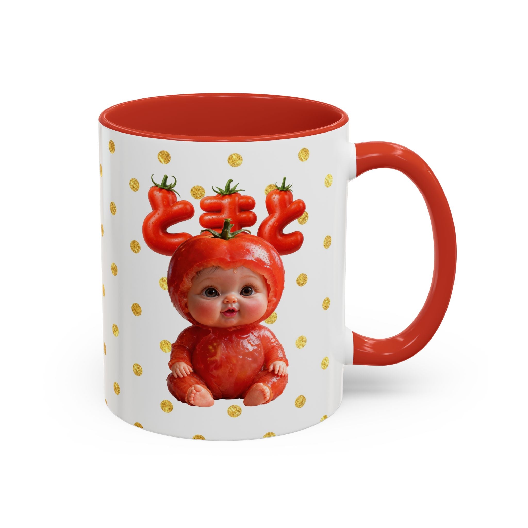 Tomato Baby Mug Cute Food Character (YouTube Store Edition) | Accent Coffee Mug (11oz)