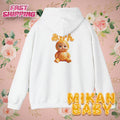 Unisex Hoodie Mikan Baby Cute Orange Character Graphic Sweatshirt (YouTube Store Edition) | Unisex Heavy Blend™ Hooded Sweatshirt