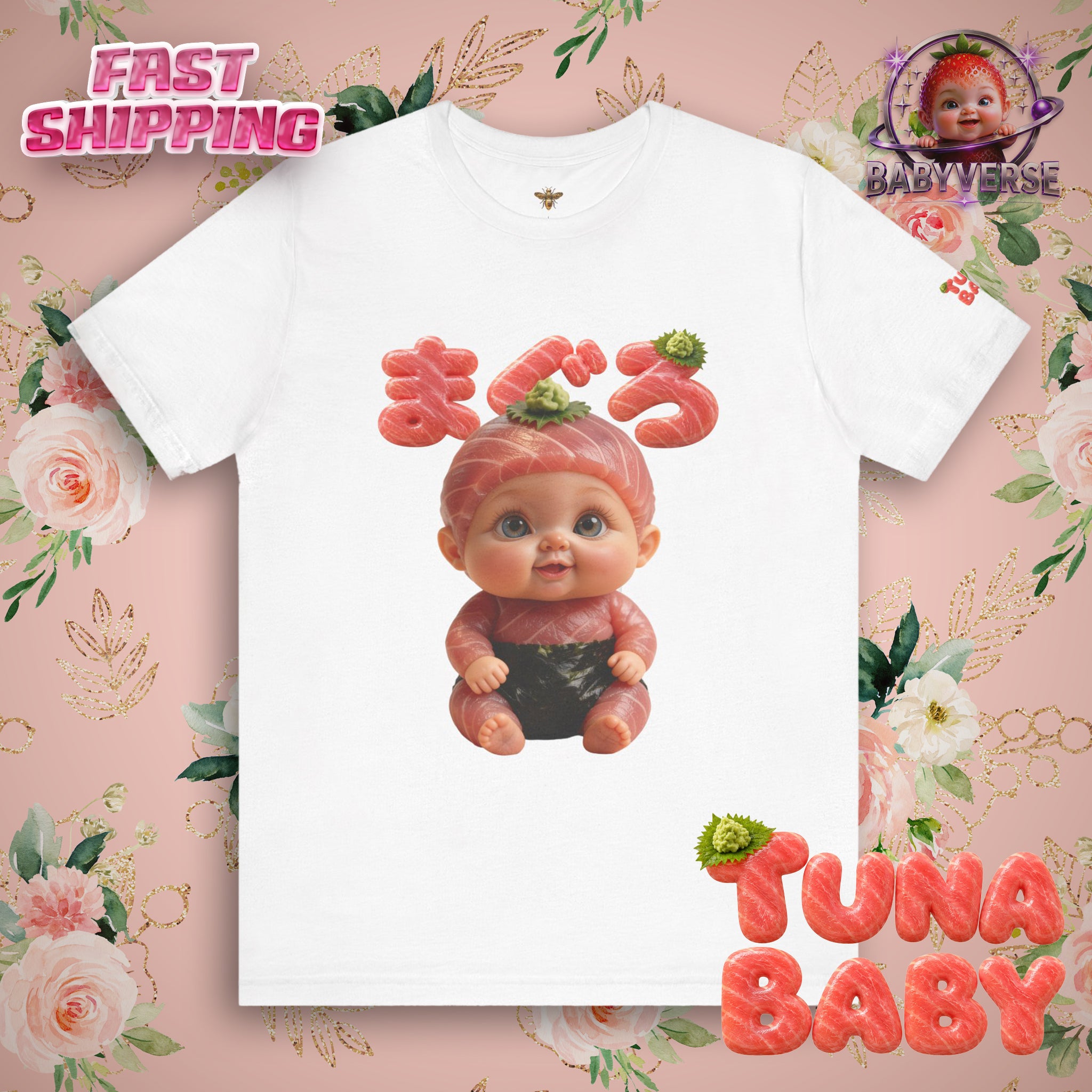 Tuna Baby Graphic T Shirt Sushi Character (YouTube Store Edition) | Unisex Jersey Short Sleeve Tee