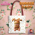 Burger Baby Tote Bag Cute Food Character (YouTube Store Edition) | Tote Bag (AOP)