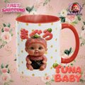 Tuna Baby Mug Maguro Sushi Character Japanese Text | Accent Coffee Mug (11, 15oz)