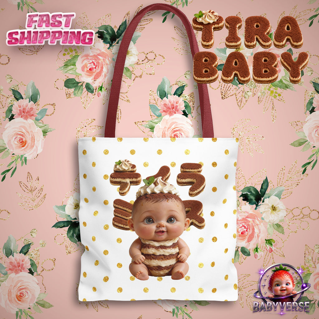 TiraBaby Tote Bag Tiramisu Dessert Character (YouTube Store Edition) | Tote Bag (AOP)