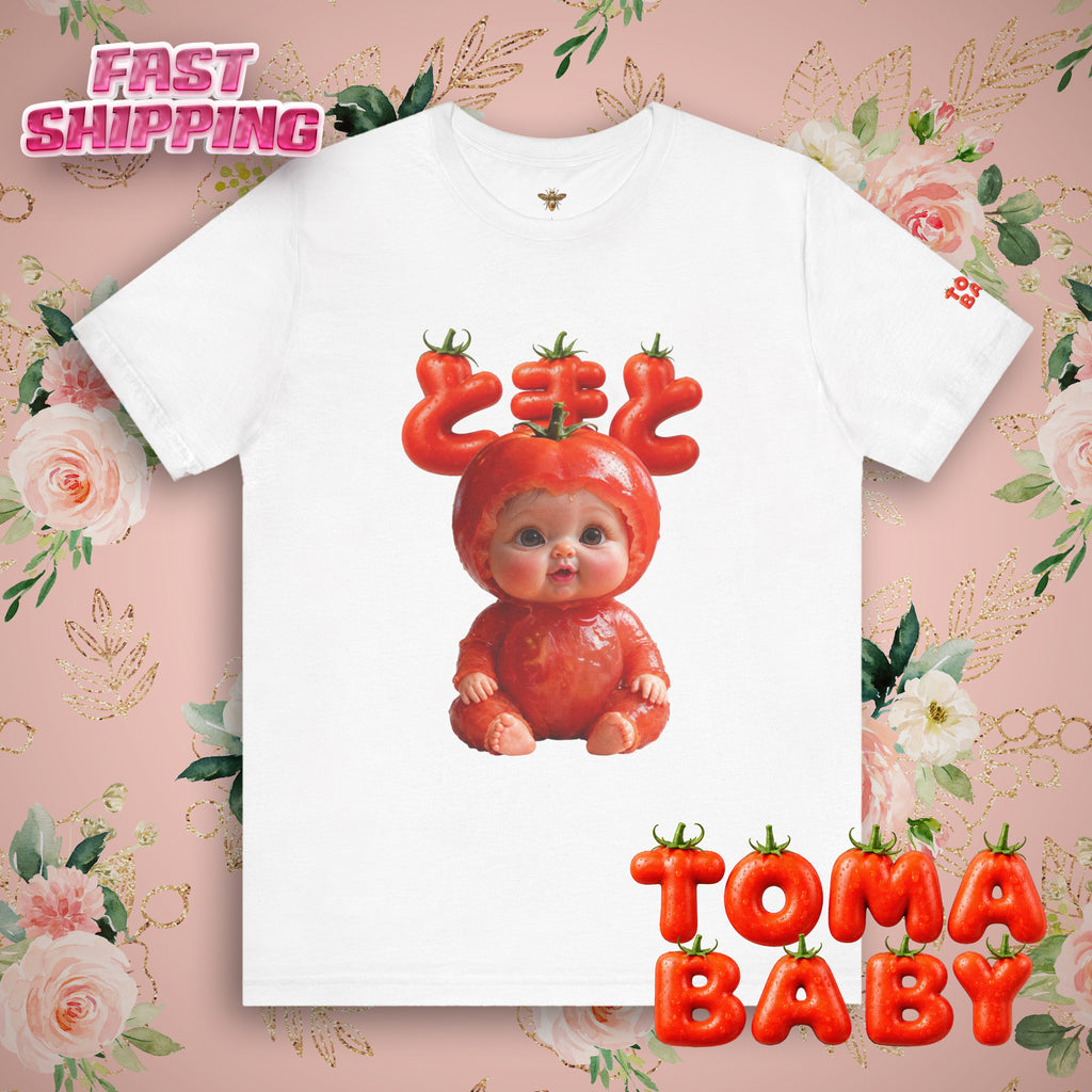 Tomato Baby Graphic T Shirt Funny Food Baby Tee | Unisex Jersey Short Sleeve Tee