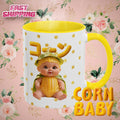 Corn Baby Mug Ceramic Coffee Cup Cute Character Design Gift | Accent Coffee Mug (11, 15oz)