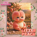 Peach Baby Canvas Wall Art Cute Orchard Fantasy Nursery Decor | Matte Canvas, Stretched, 1.25"