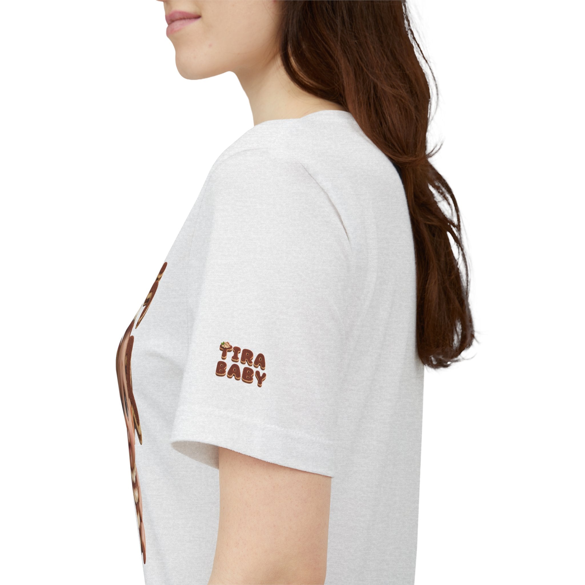 TiraBaby Graphic T Shirt Cute Tiramisu Dessert Character Japanese Text | Unisex Jersey Short Sleeve Tee