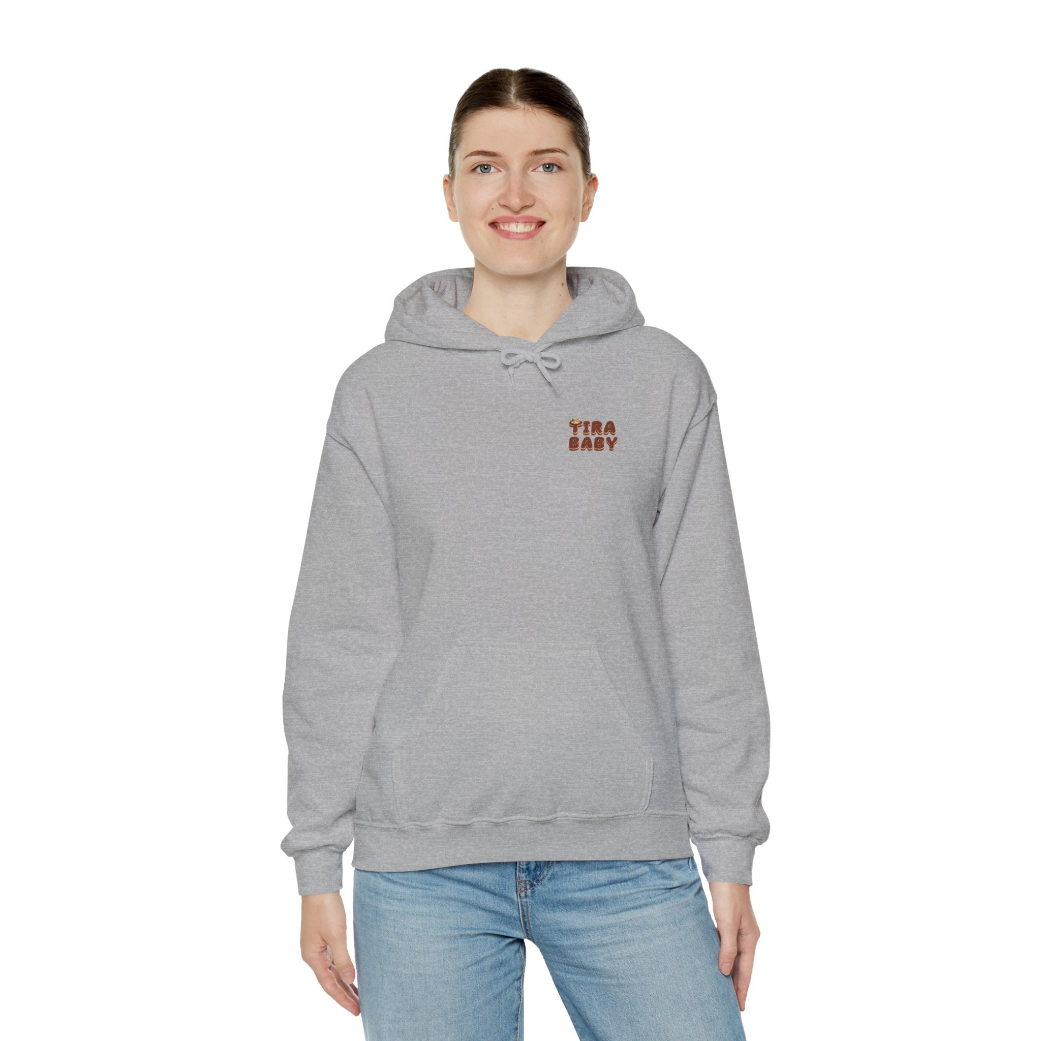 TiraBaby Graphic Hoodie Tiramisu Dessert Character (YouTube Store Edition) | Unisex Heavy Blend™ Hooded Sweatshirt