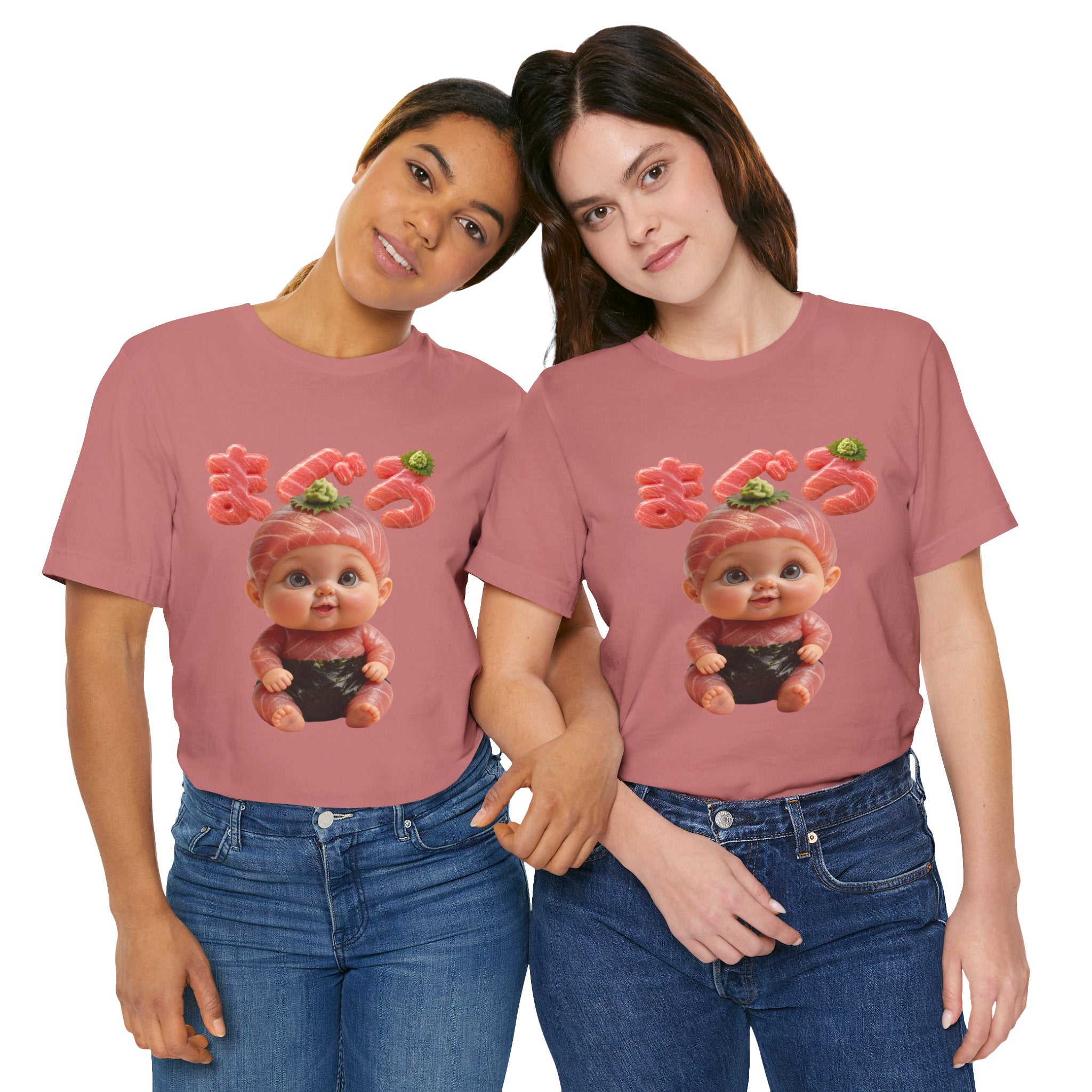 Tuna Baby Graphic T Shirt Sushi Character Japanese Text | Unisex Jersey Short Sleeve Tee