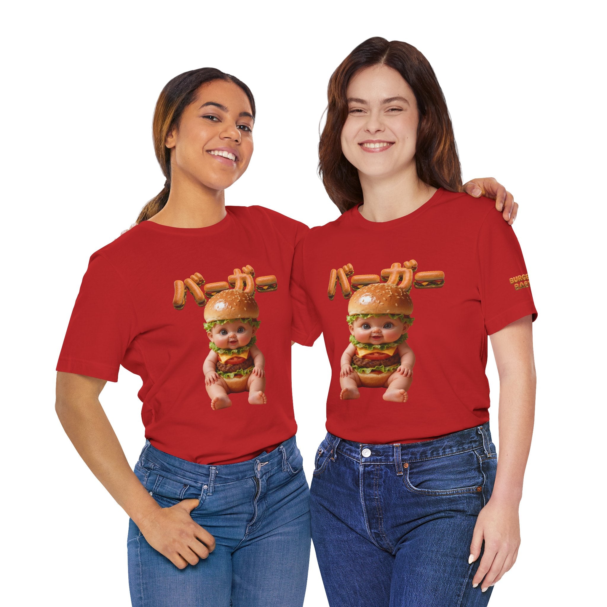 Burger Baby Graphic T Shirt Cute Food Character Tee | Unisex Jersey Short Sleeve Tee