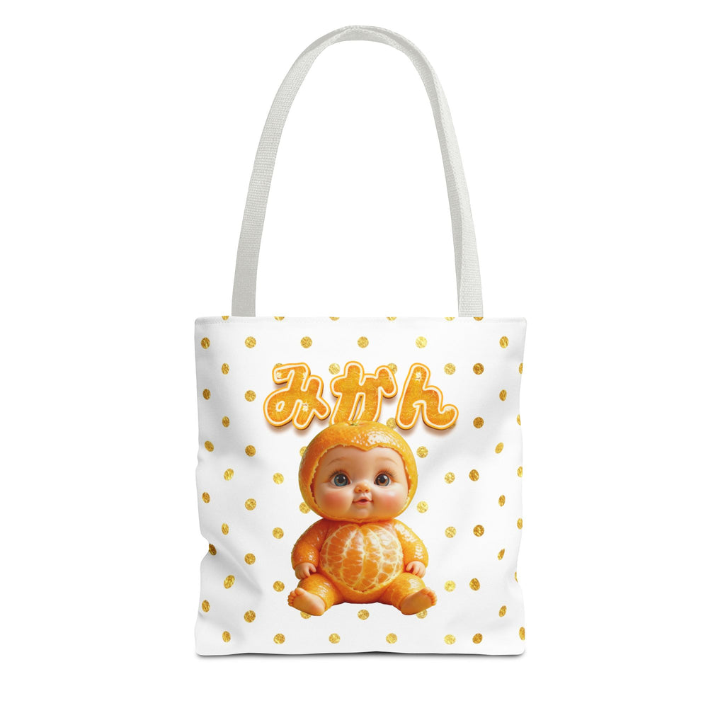 Mikan Baby Kawaii Tote Bag Orange Baby Illustration Tote Bag (AOP)
