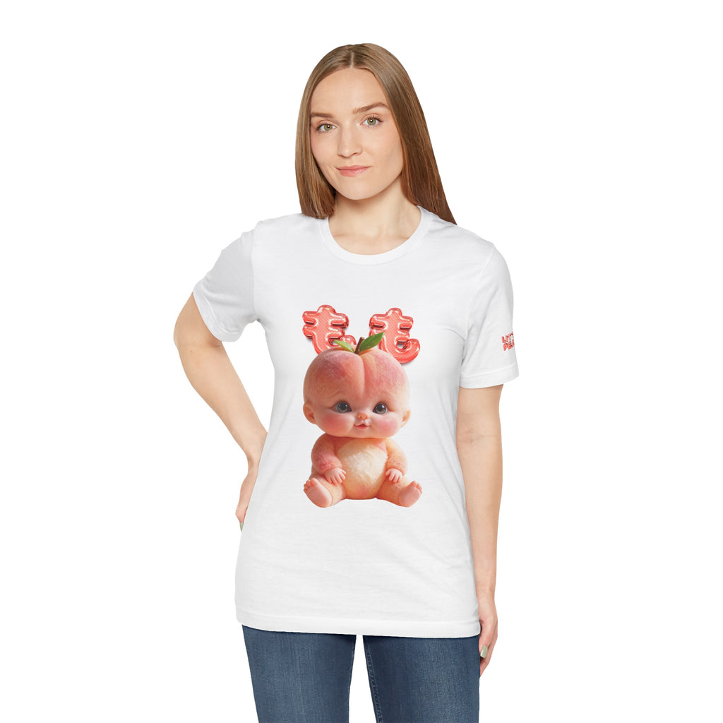 Peach Baby Graphic T Shirt Cute Fruit Baby Illustration Soft Tee Unisex Jersey Short Sleeve Tee