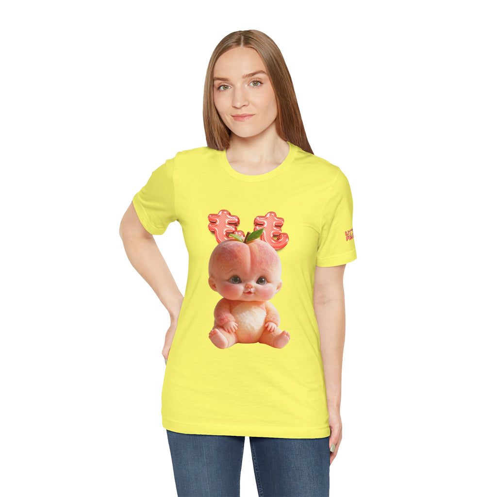 Peach Baby Graphic T Shirt Cute Fruit Baby Illustration Soft Tee Unisex Jersey Short Sleeve Tee