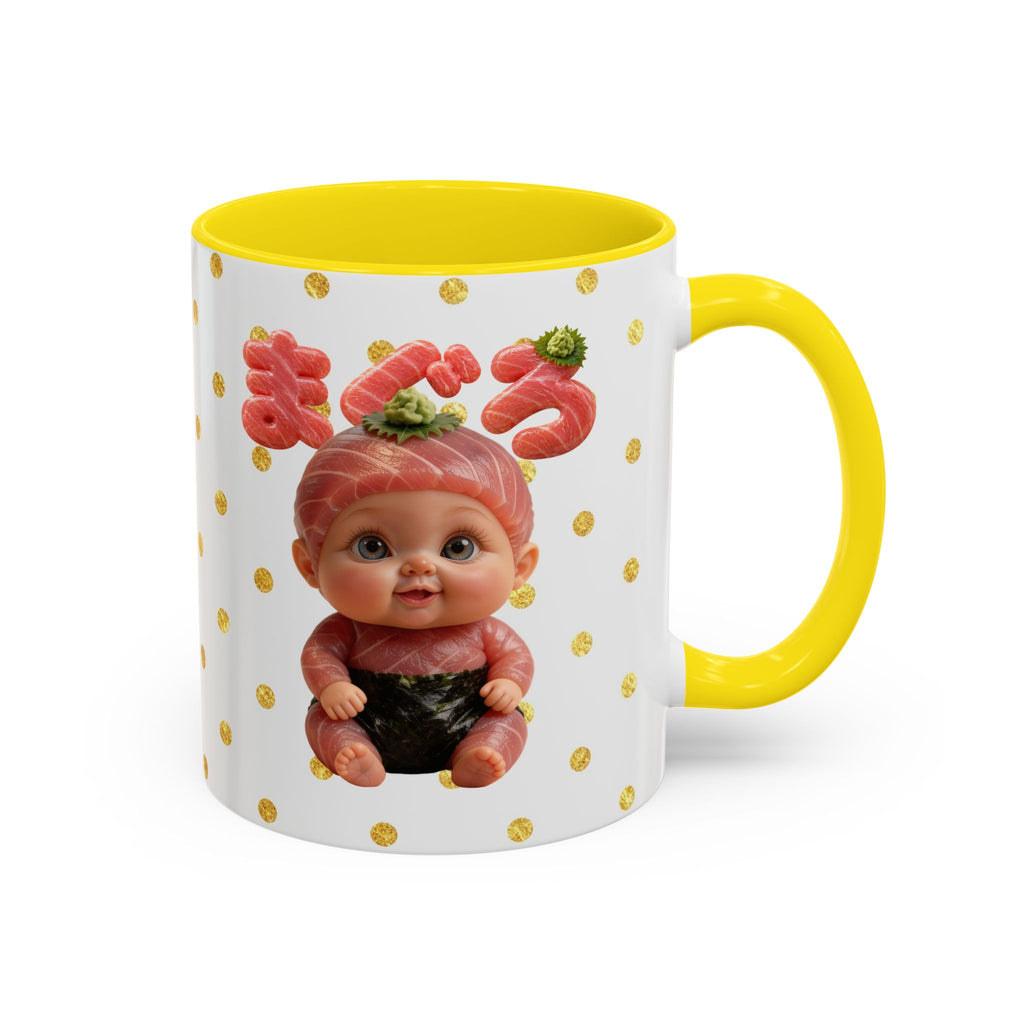 Tuna Baby Mug Maguro Sushi Character (YouTube Store Edition) | Accent Coffee Mug (11oz)